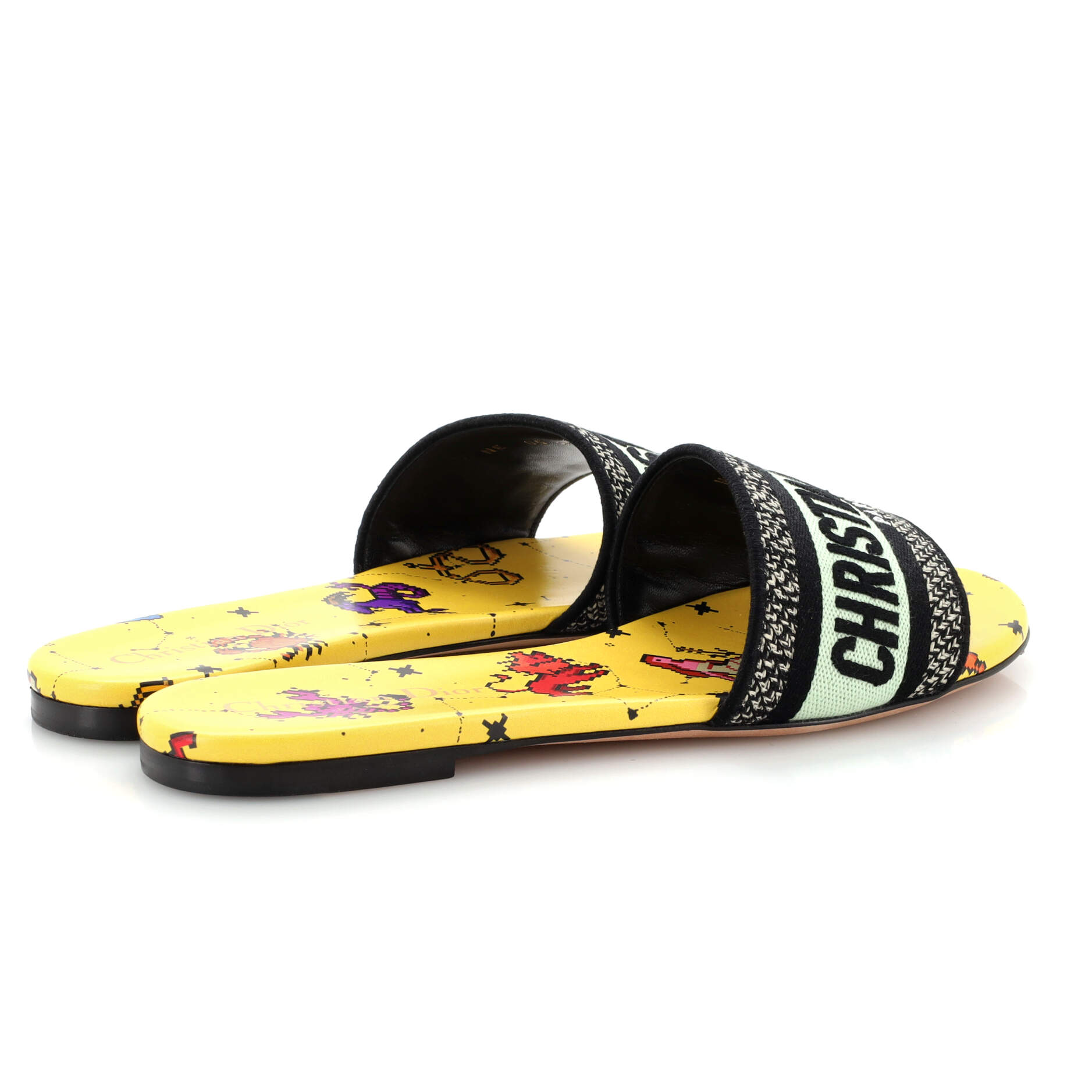 Women's Dway Flat Sandals Embroidered Canvas