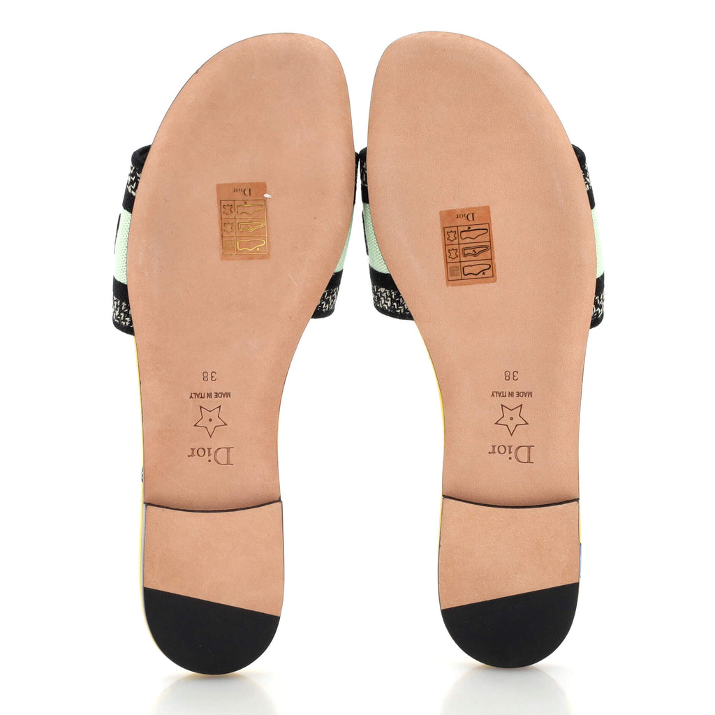Women's Dway Flat Sandals Embroidered Canvas