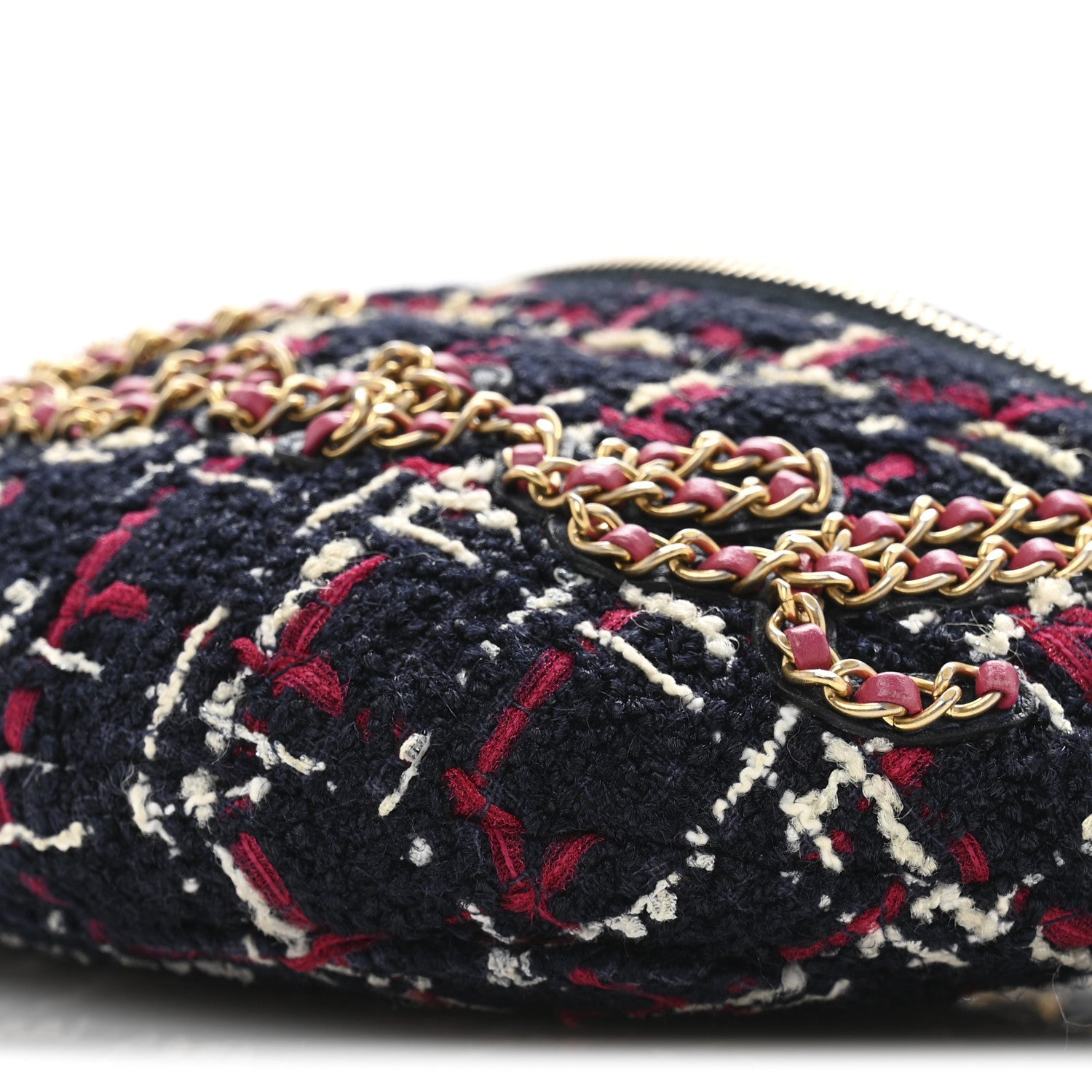 Tweed Quilted Chain 20s Signe Waist Bag Multicolor