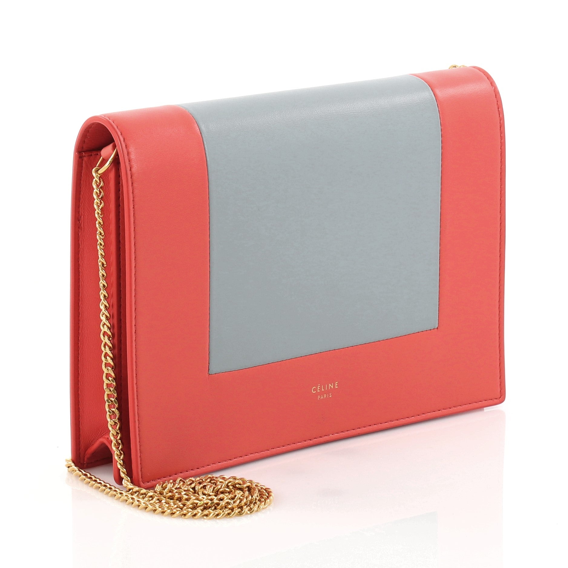Frame Evening Clutch on Chain Leather
