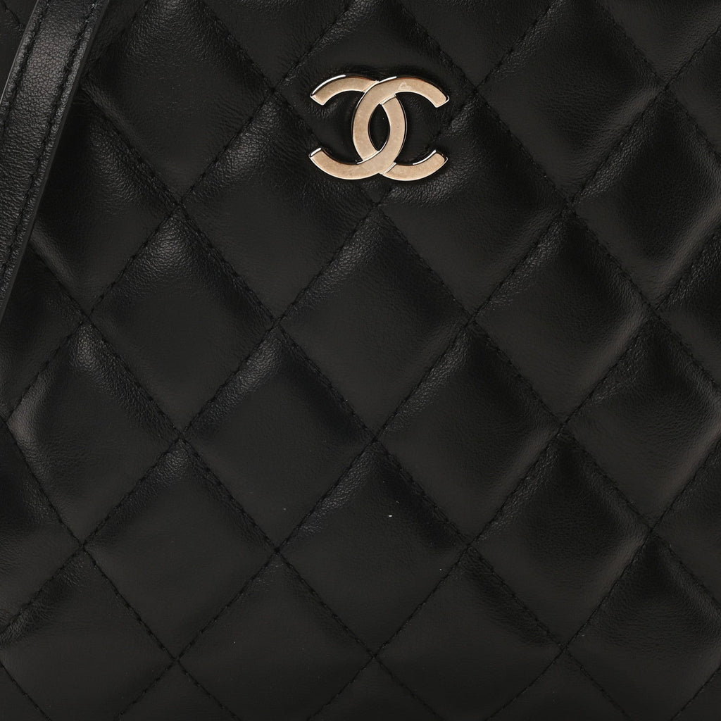Calfskin Quilted Crossbody Bag Black