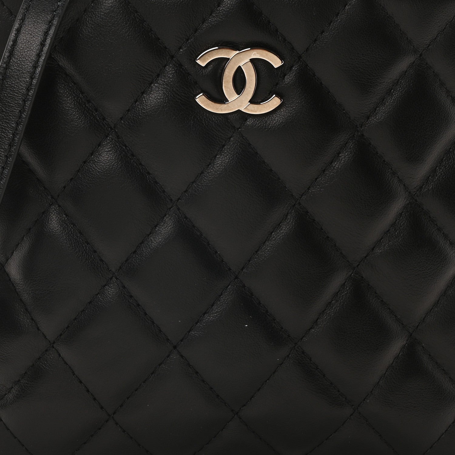 Calfskin Quilted Crossbody Bag Black