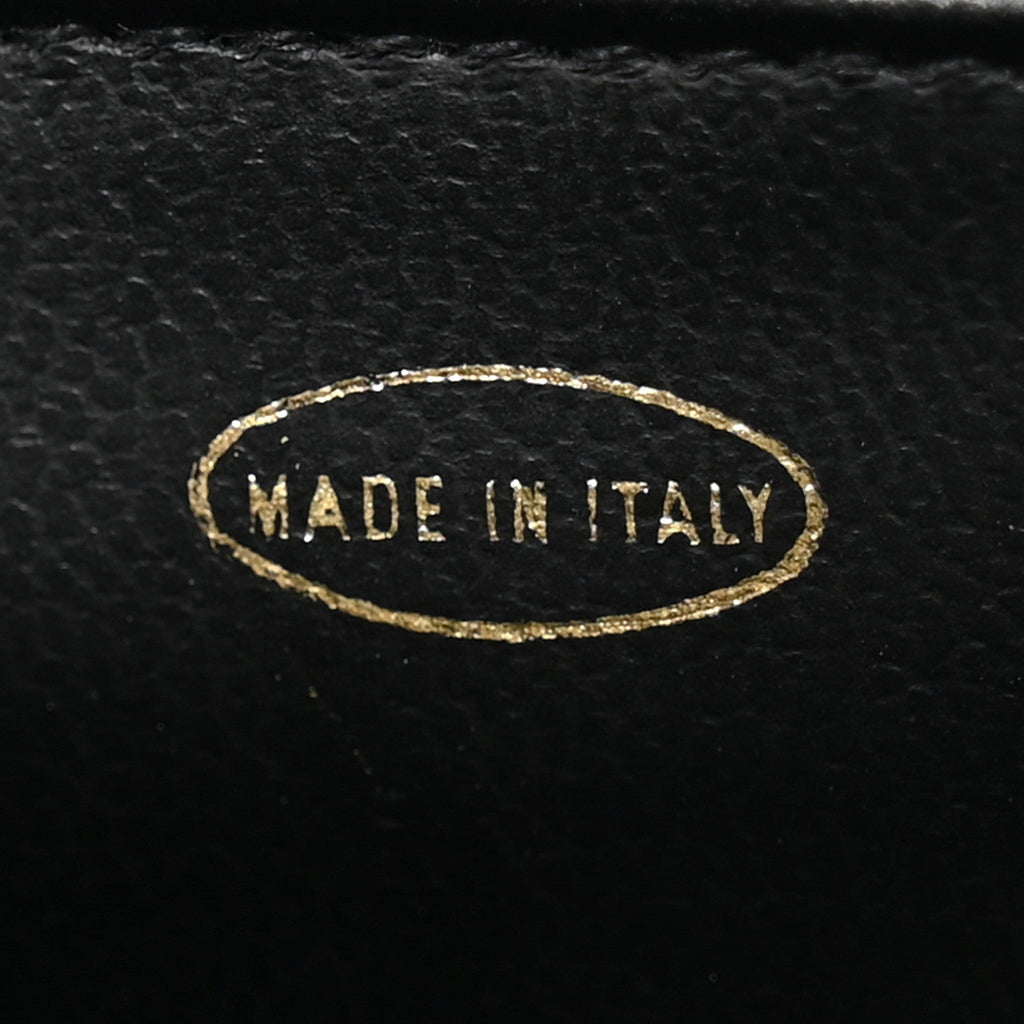 Calfskin Stitch Vanity Case Black