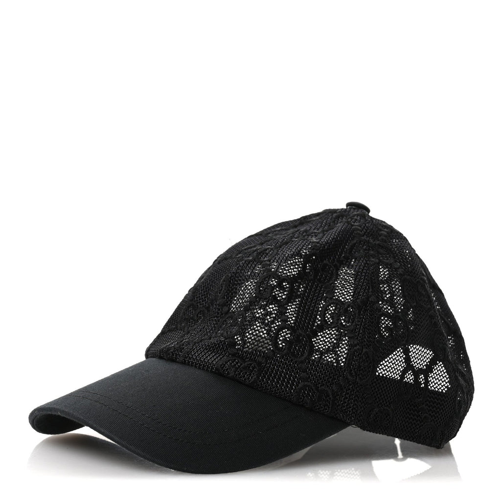 Mesh GG Monogram Shivali Baseball Hat M Black