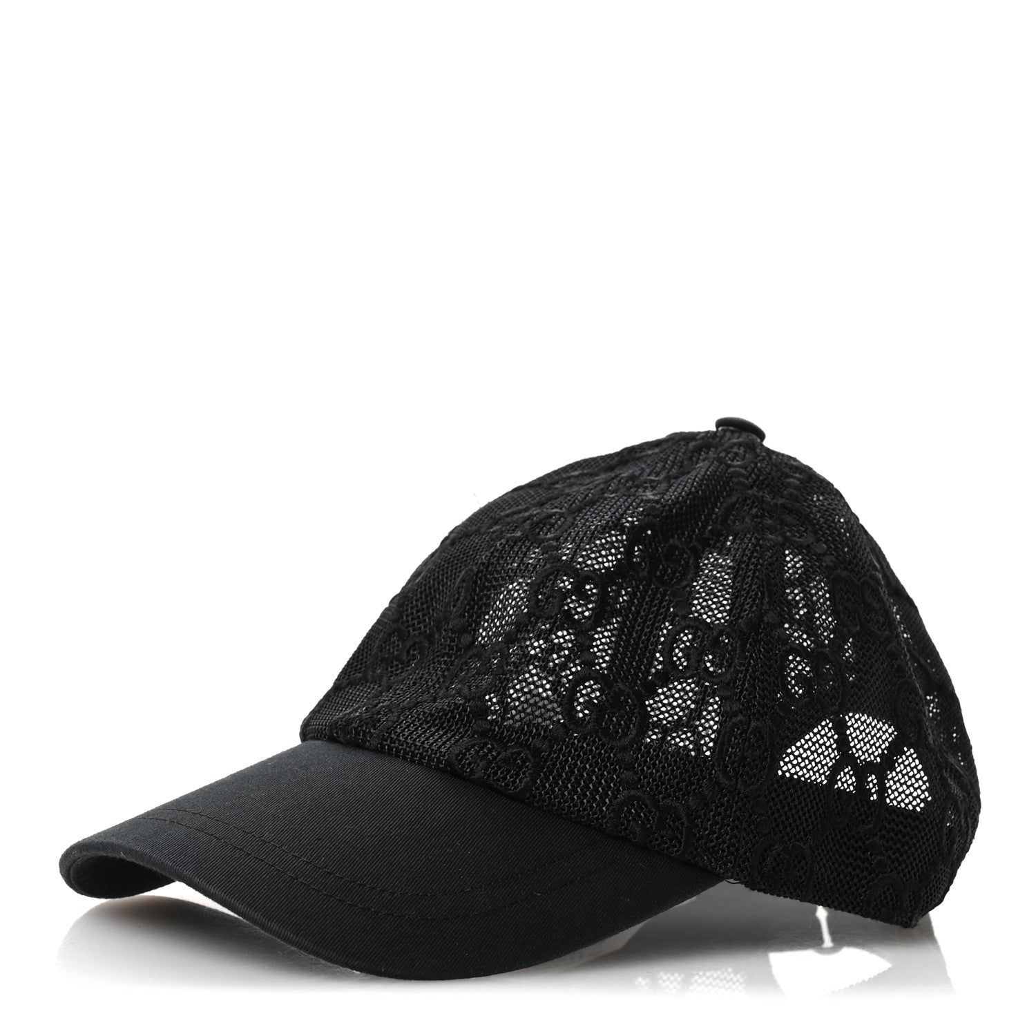 Mesh GG Monogram Shivali Baseball Hat M Black