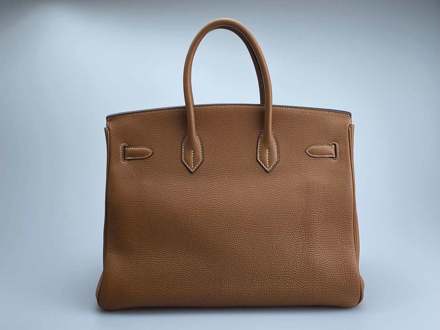 Hermes pre-owned Birkin 35 in gold vintage Togo leather