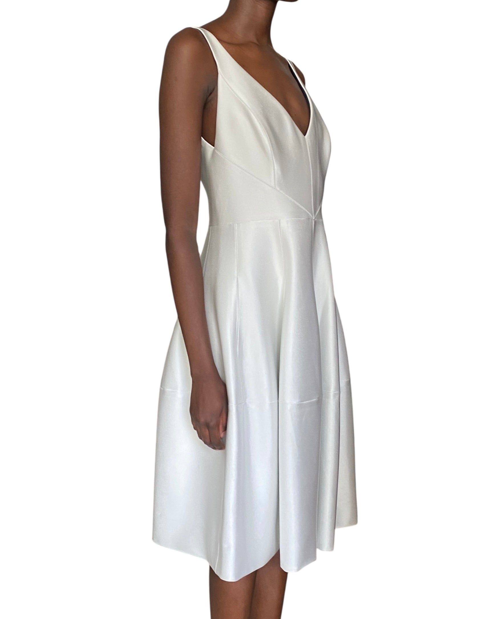 J. Mendel Silver Structured Midi Dress - US 12