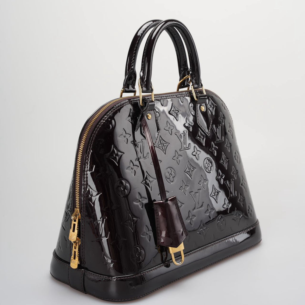 Louis Vuitton Alma PM in Vernis Leather Burgundy Color