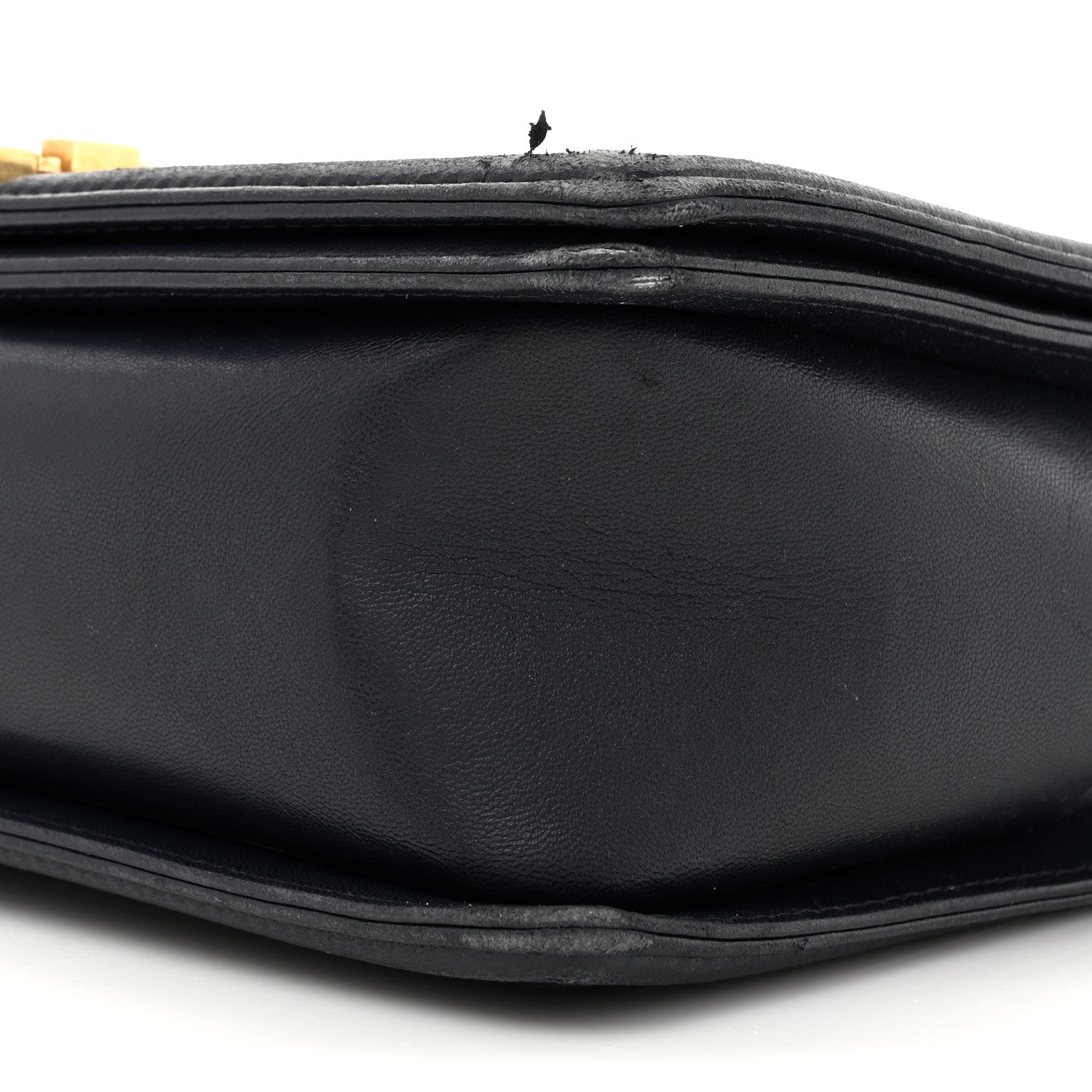 Lambskin Quilted Medium Boy Flap Dark Navy