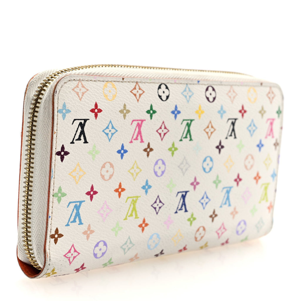 Monogram Multicolor Zippy Wallet White Orange