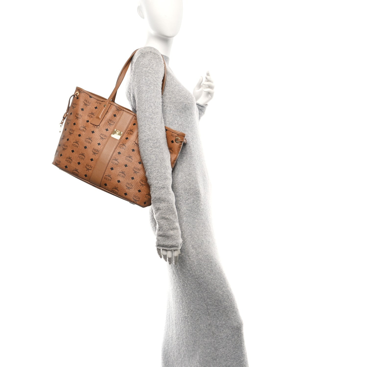 Visetos Medium Liz Reversible Shopper Tote Cognac