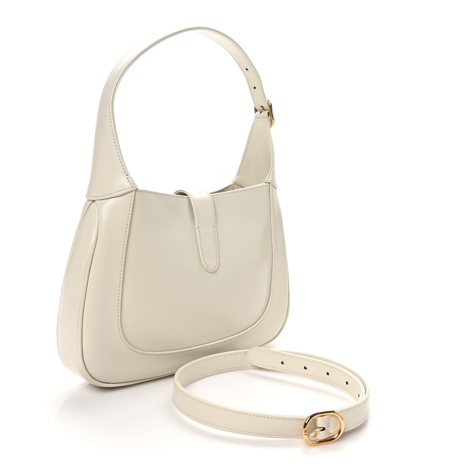 Boarded Dyana Lux Calfskin Small Jackie 1961 Hobo Mystic White