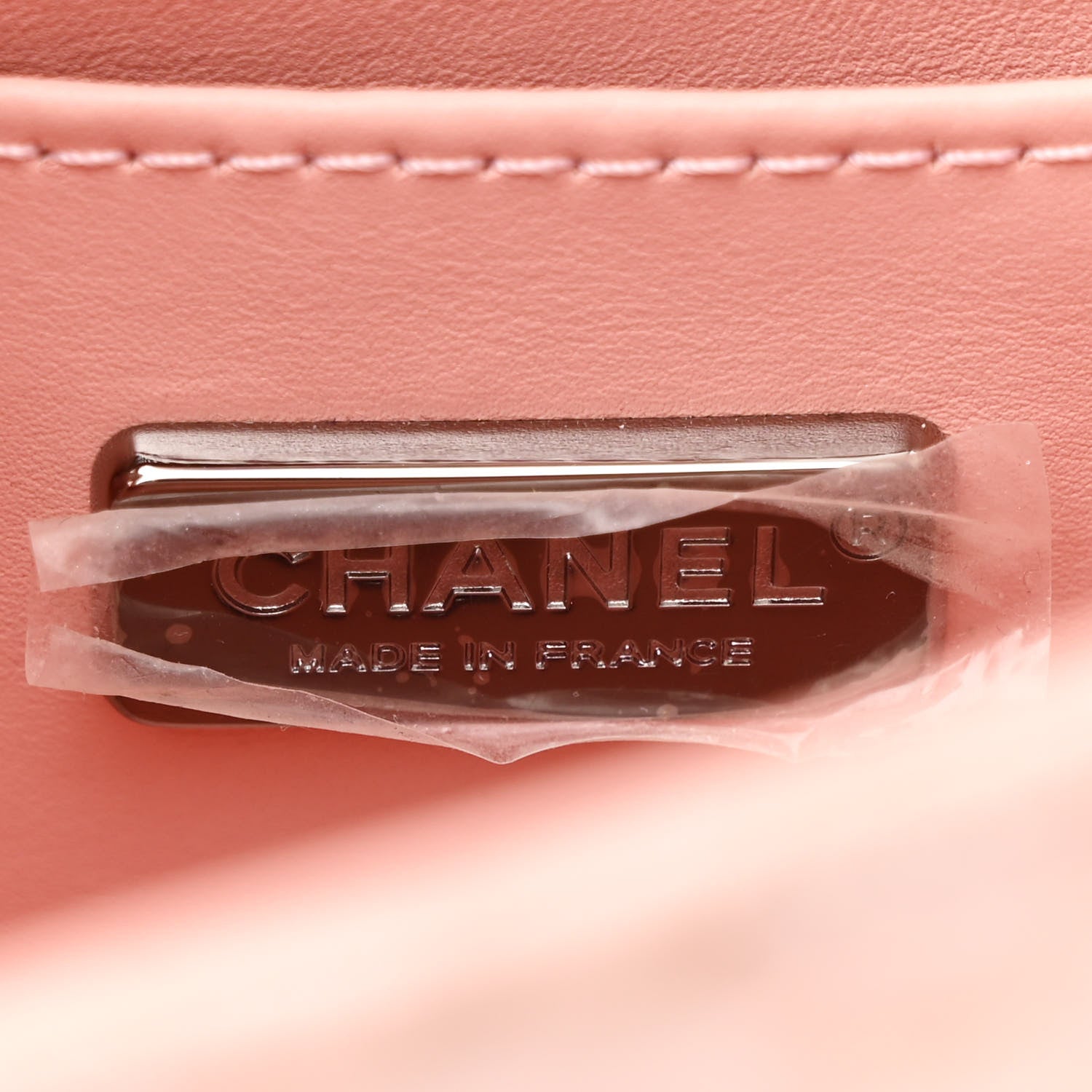 Snakeskin Mini Square Flap Light Pink