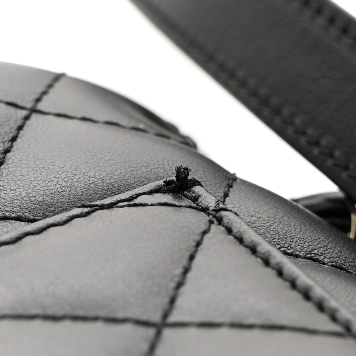 Calfskin Quilted CC Uniform Flap Belt Bag Black