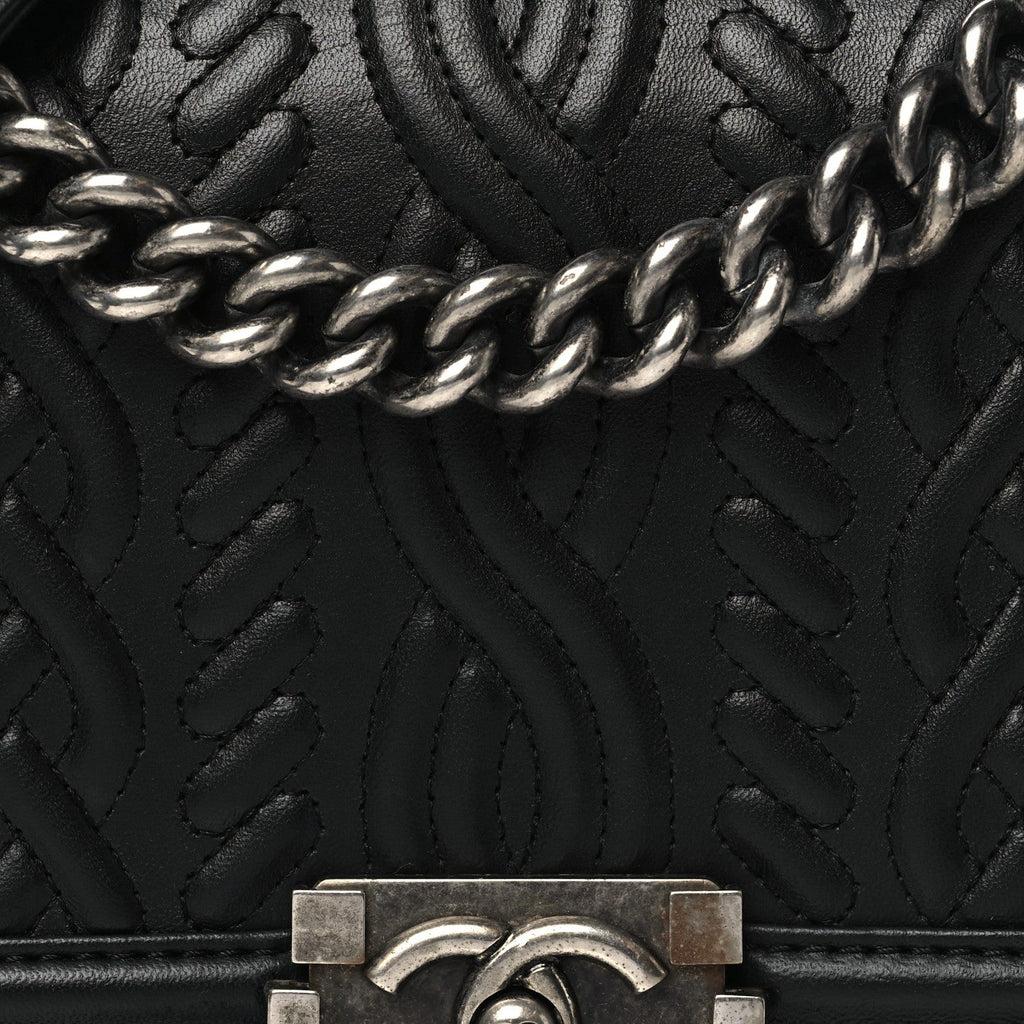 Lambskin Medium Celtic Boy Flap Black