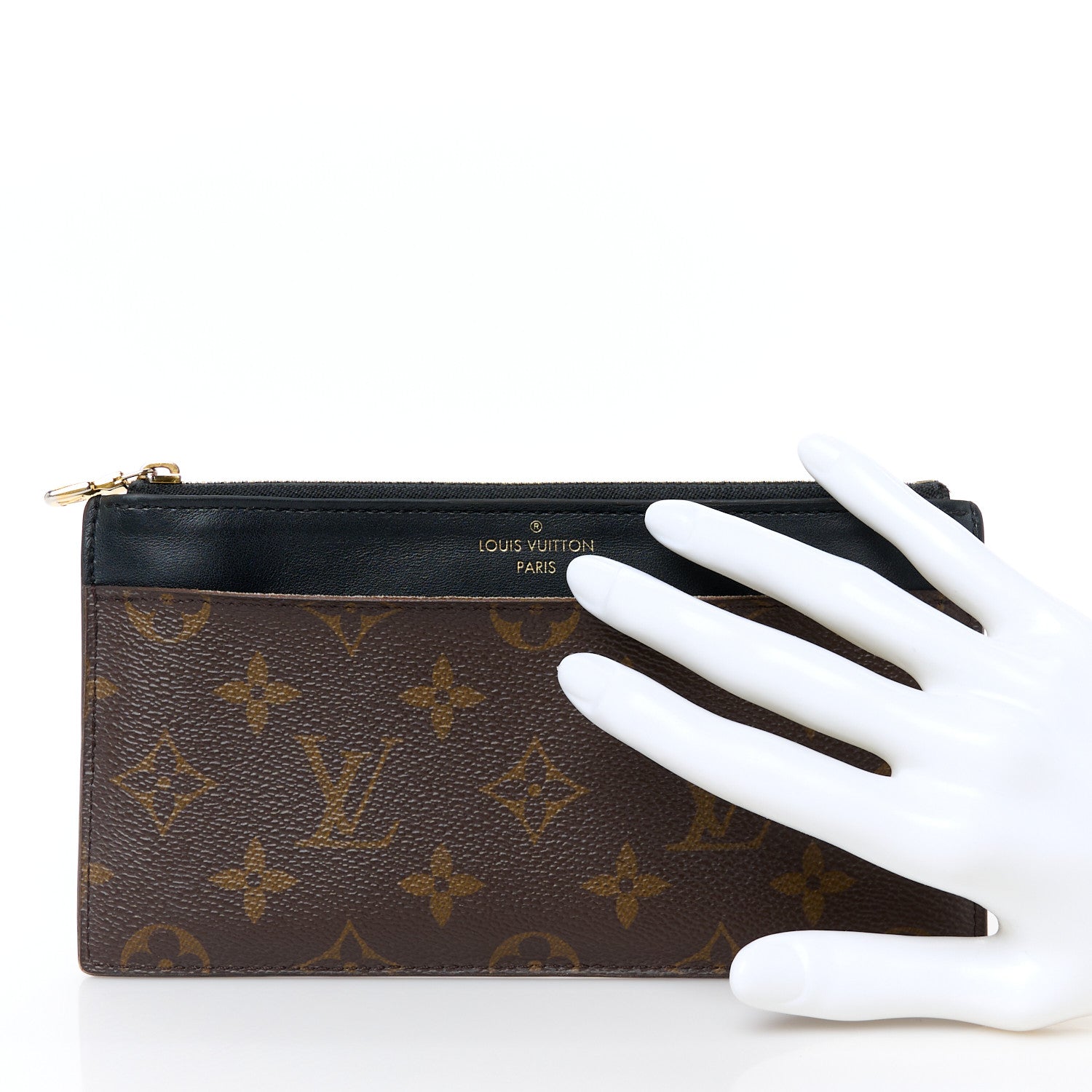 Monogram Slim Purse Black
