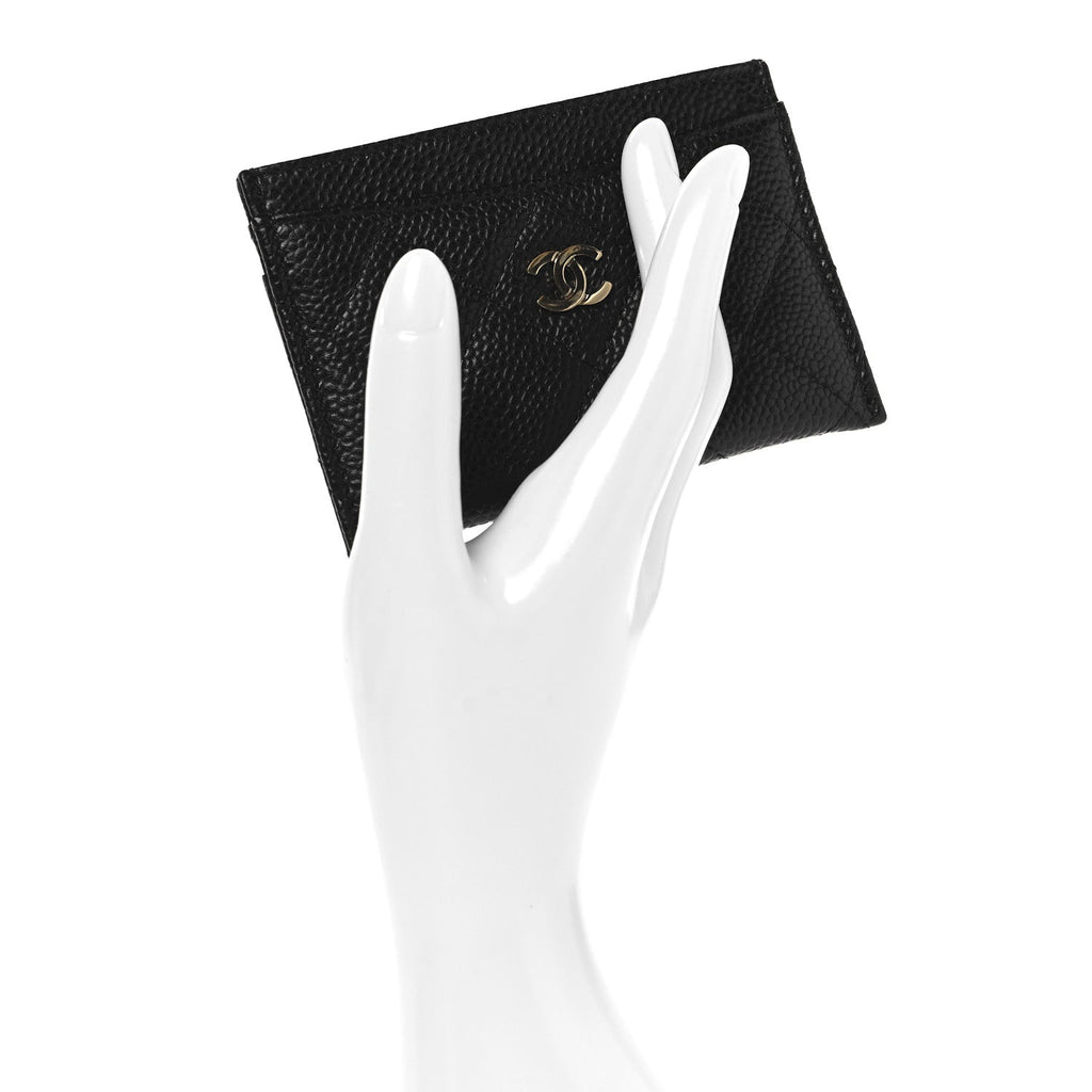 Caviar Quilted  Holder Black