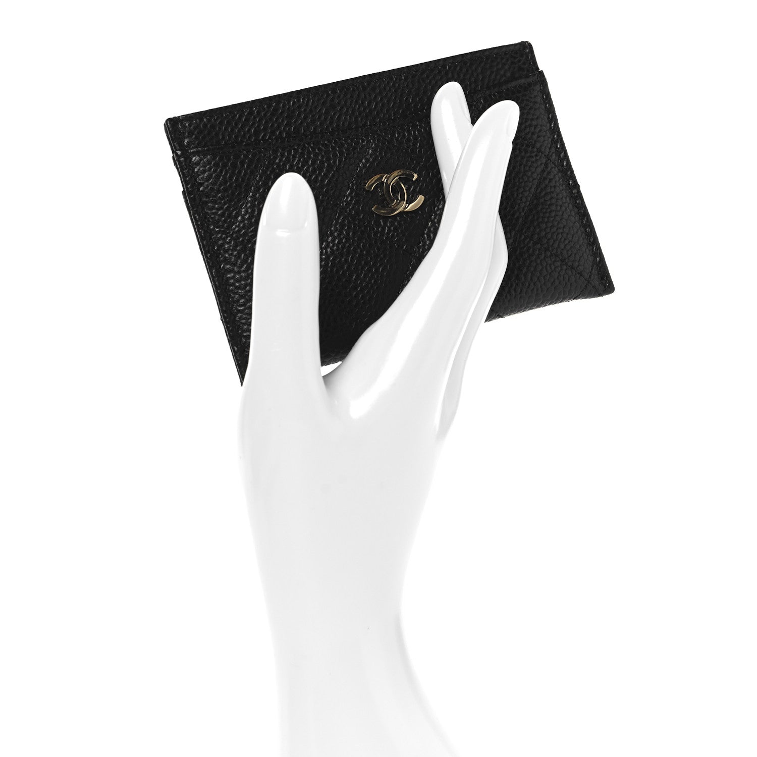 Caviar Quilted  Holder Black