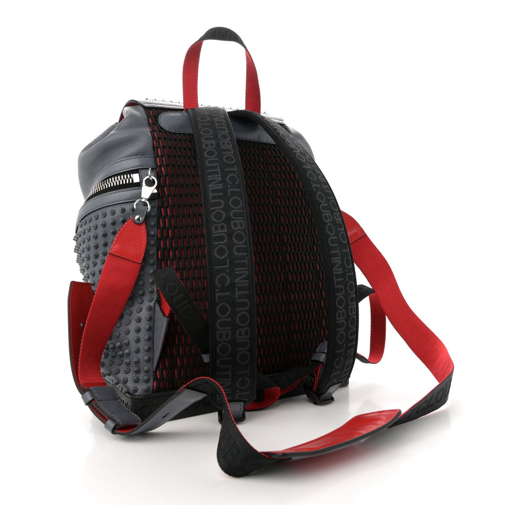 Calfskin Spiked Explorafunk Backpack Charbon