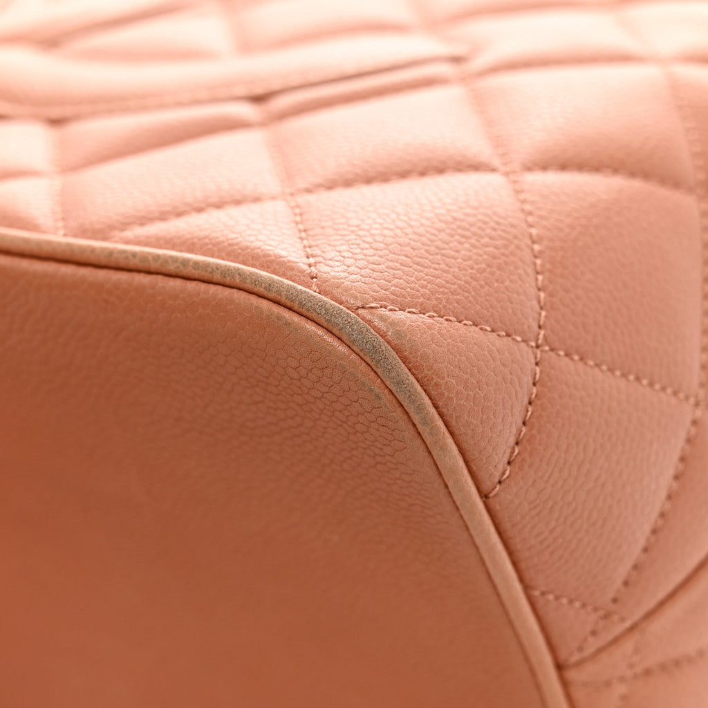 Caviar Quilted Medallion Tote Pink