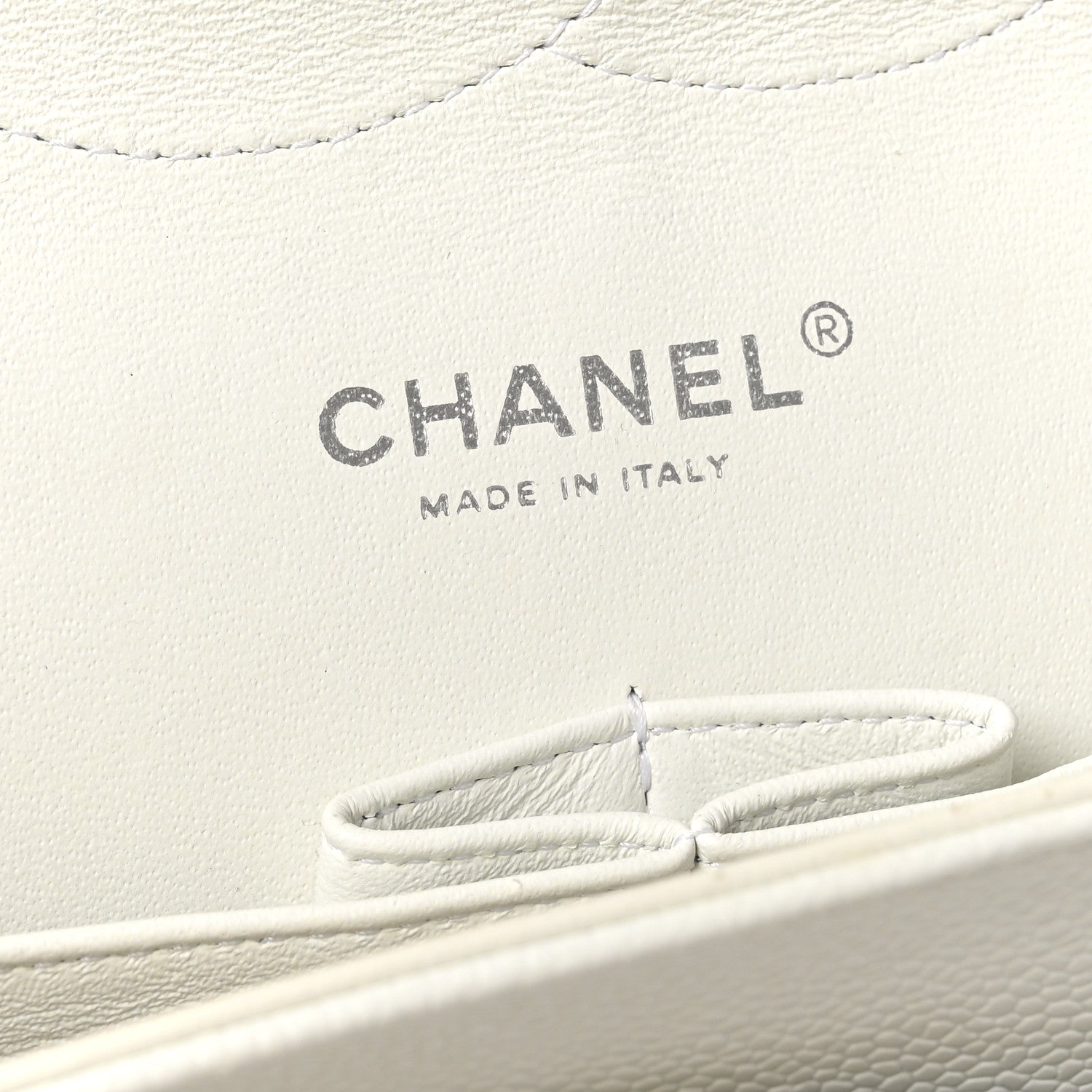 Caviar Quilted Jumbo Double Flap White