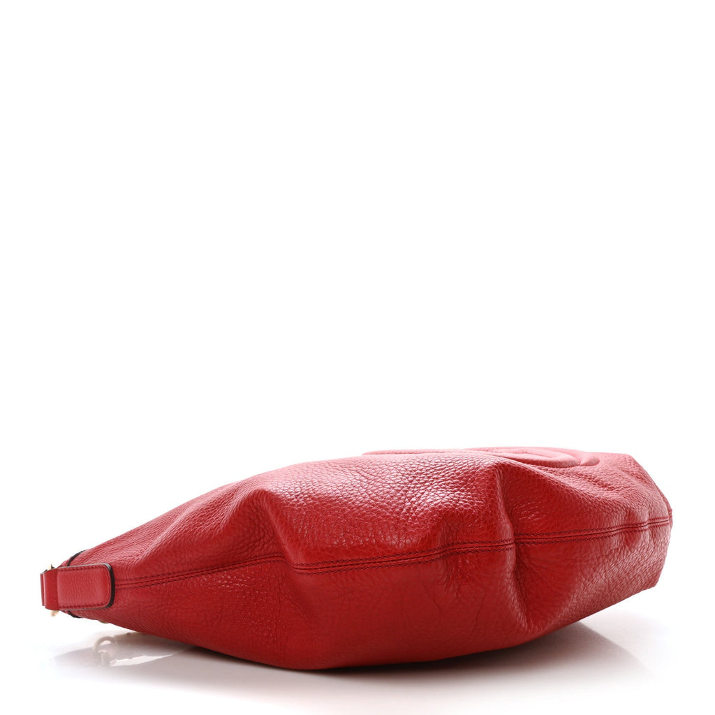 Pebbled Calfskin Medium Soho Hobo Red
