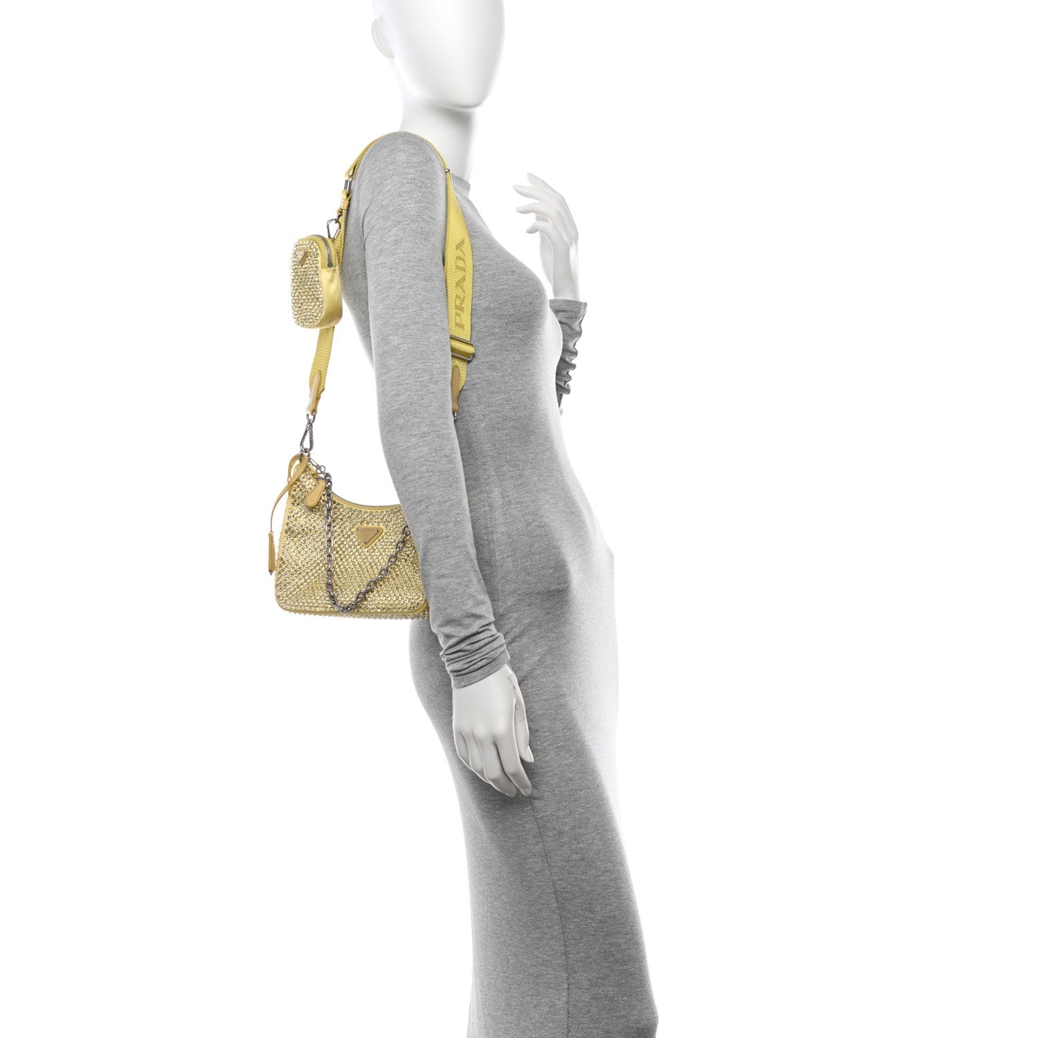 Satin Crystal Re-Edition 2005 Shoulder Bag Ananas