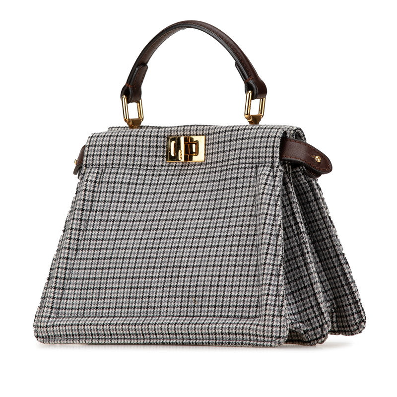 Fendi Peekaboo ISeeU Cotton Leather 2way Bag