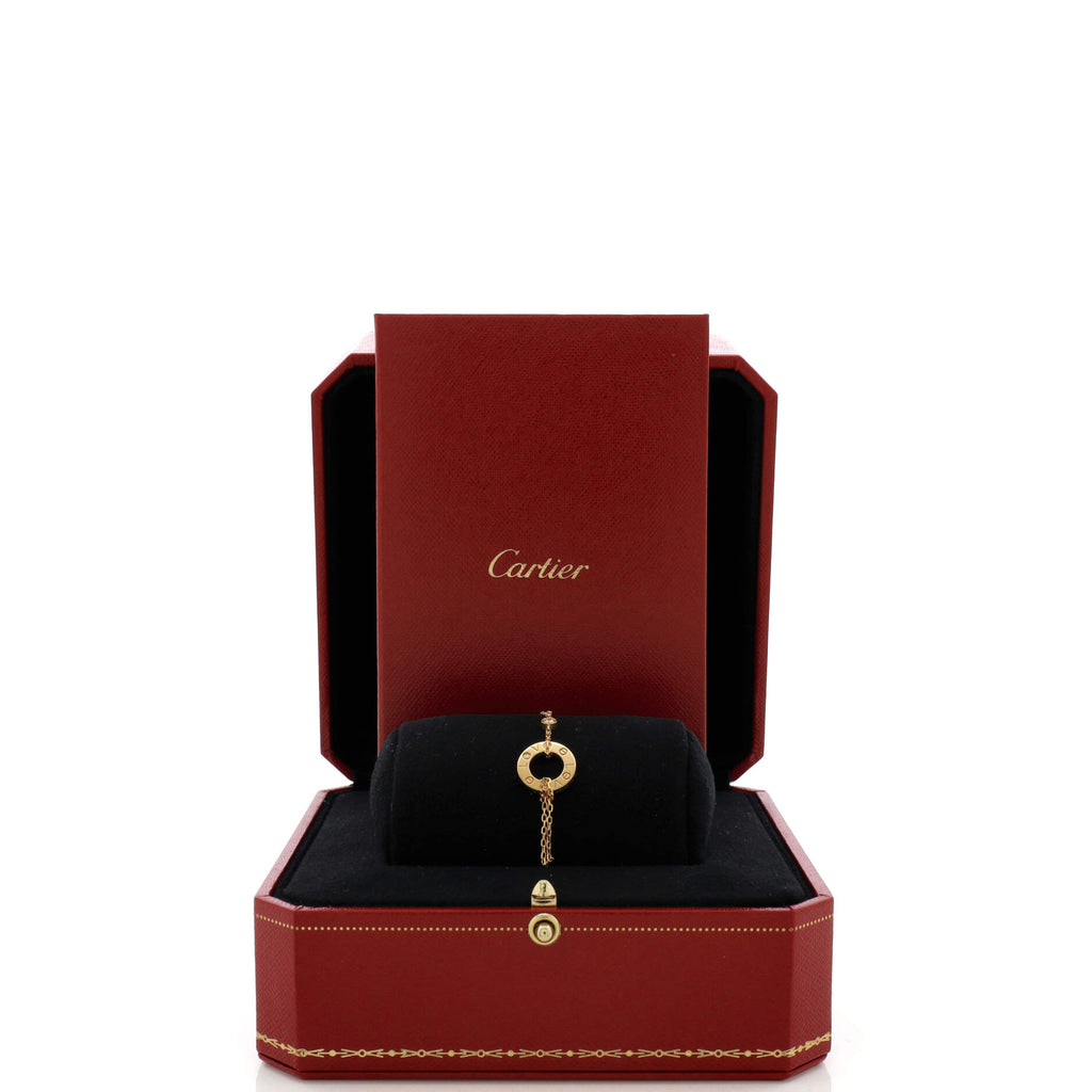 2 Diamonds Love Bracelet 18K Yellow Gold with Diamonds