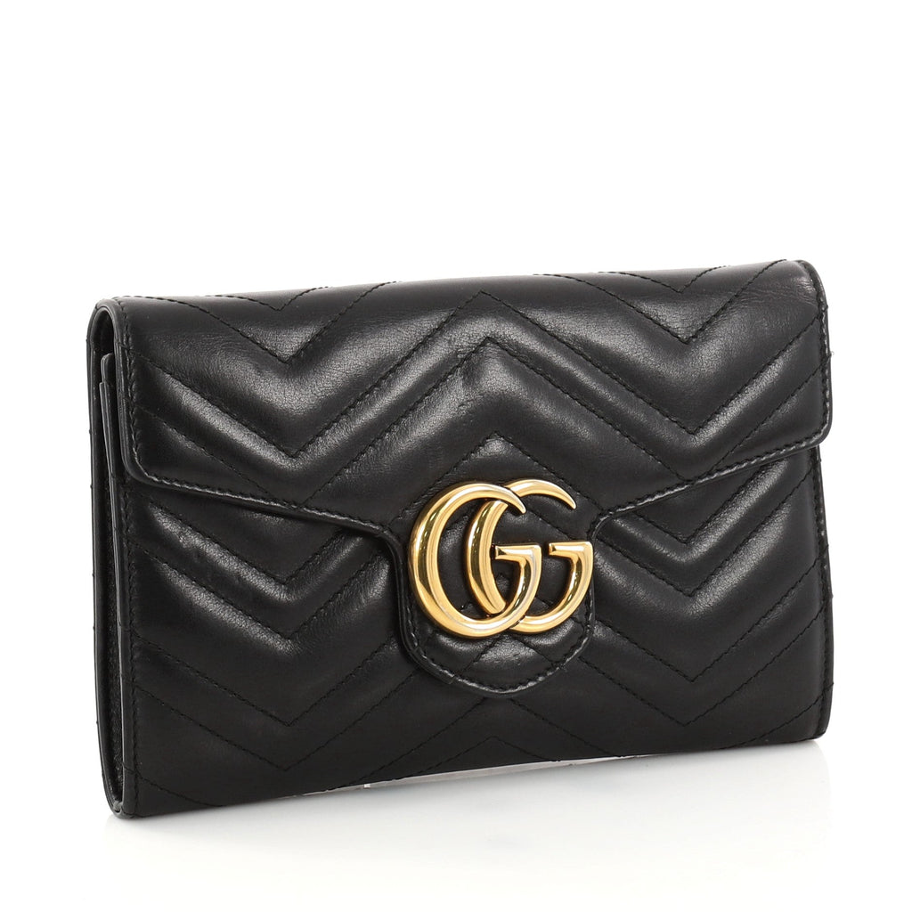 GG Marmont Chain Wallet Matelasse Leather Mini