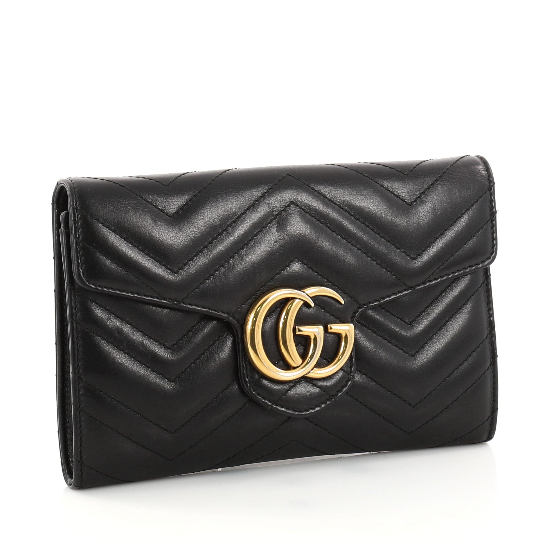 GG Marmont Chain Wallet Matelasse Leather Mini