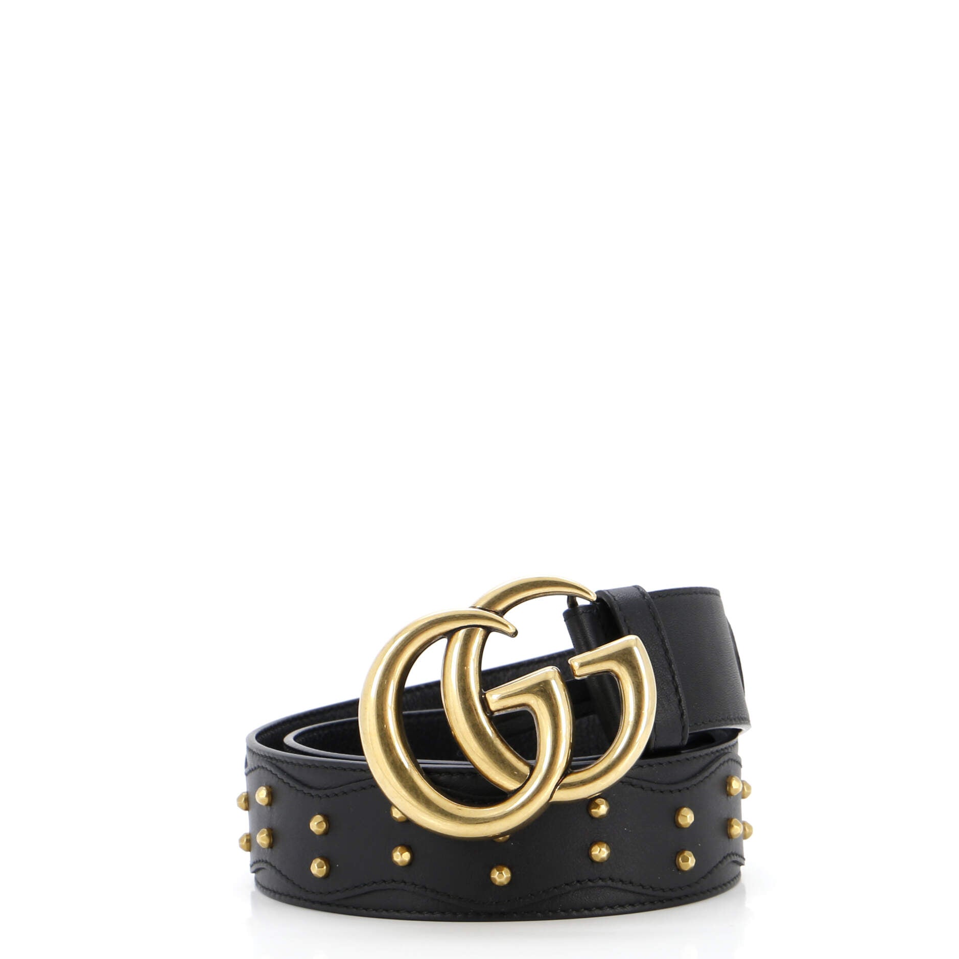 GG Marmont Belt Studded Leather Wide 85