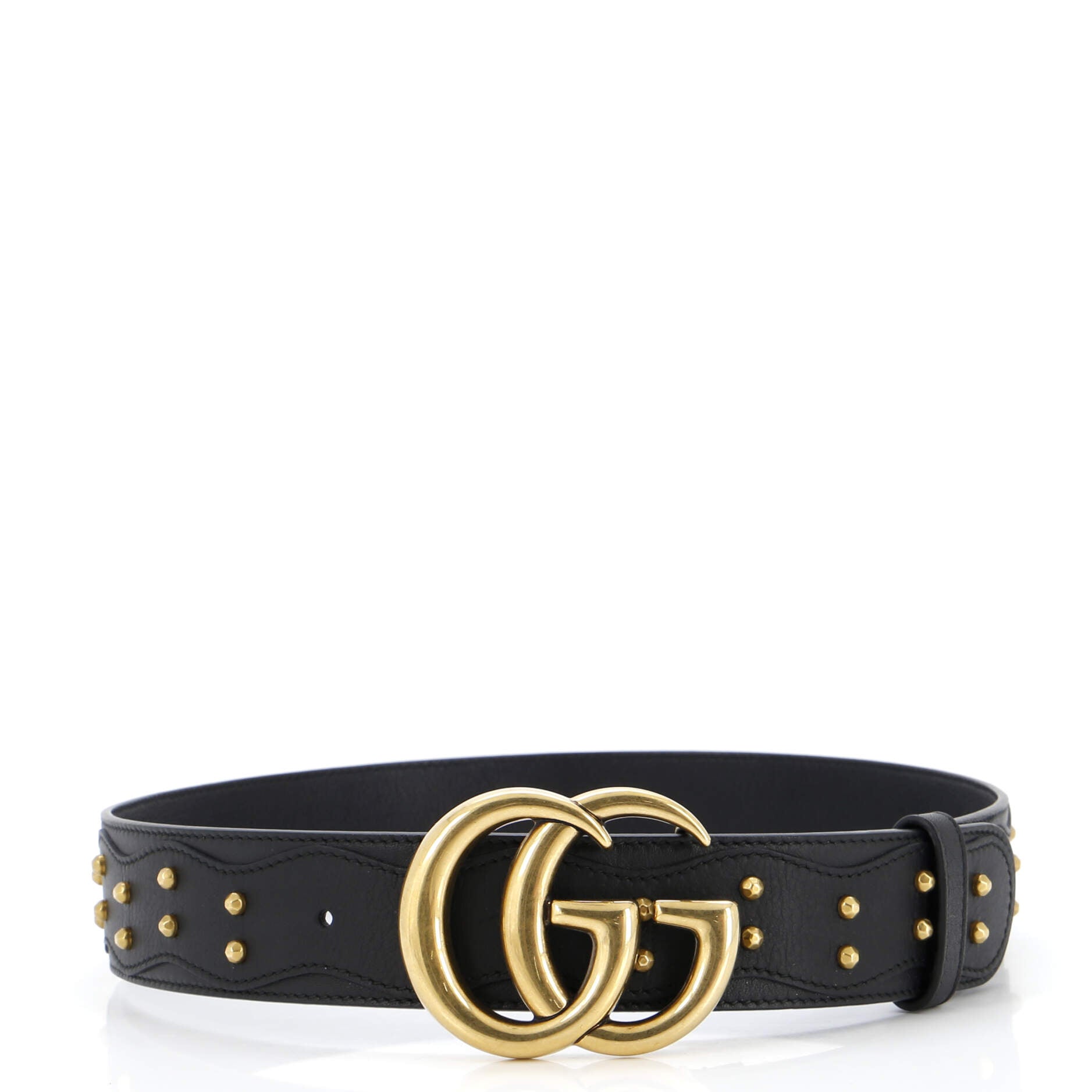 GG Marmont Belt Studded Leather Wide 85