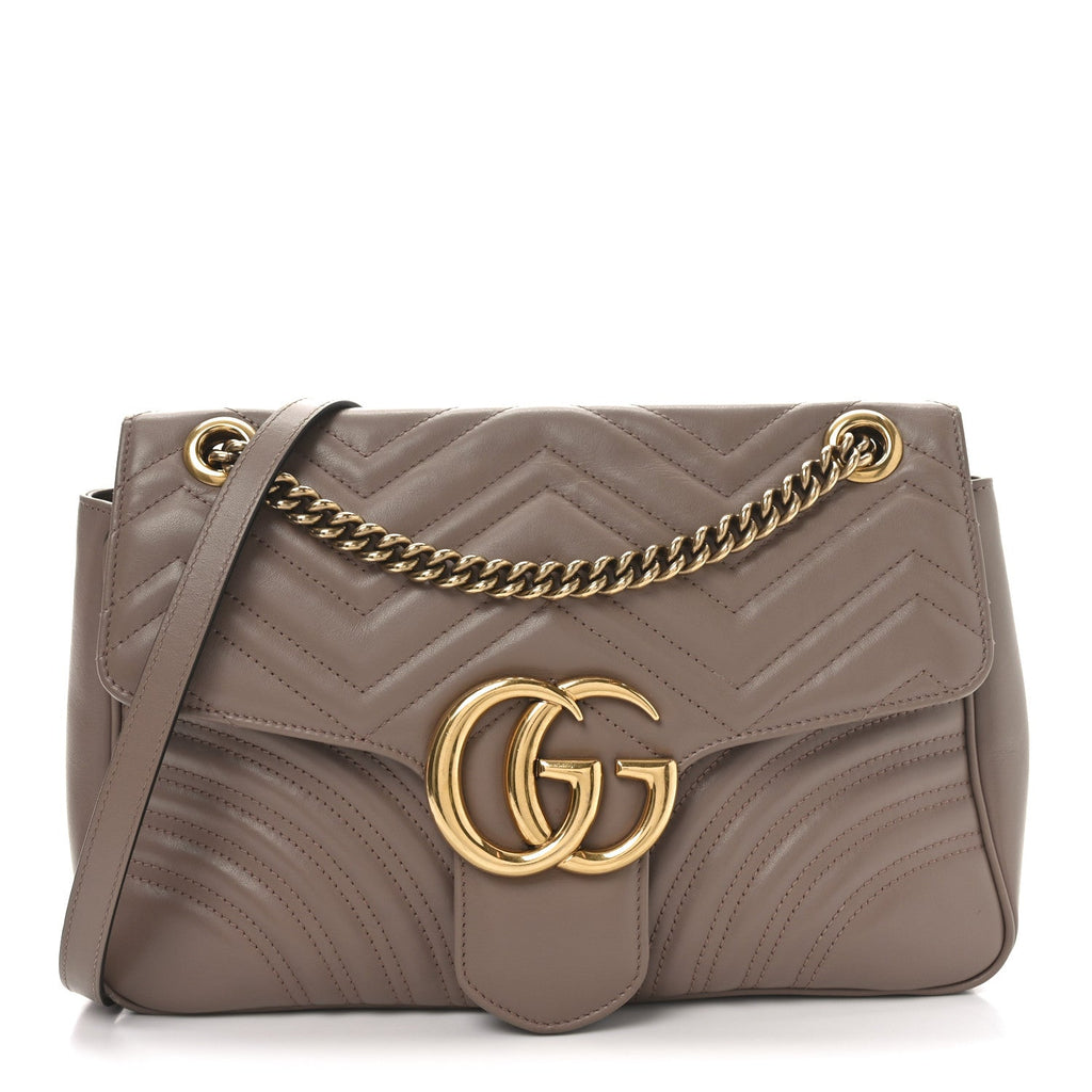 Calfskin Matelasse Medium GG Marmont Shoulder Bag Porcelain Rose