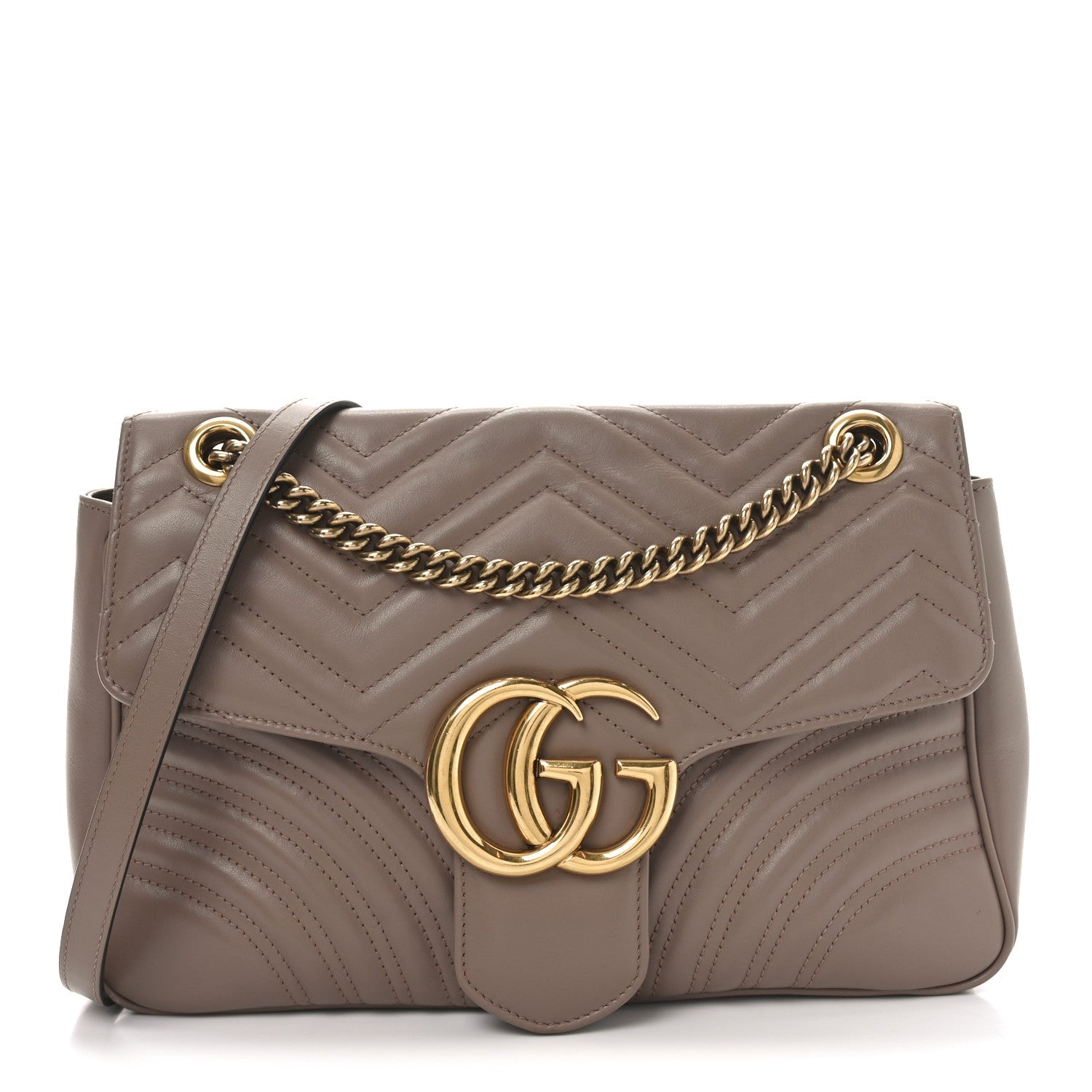 Calfskin Matelasse Medium GG Marmont Shoulder Bag Porcelain Rose
