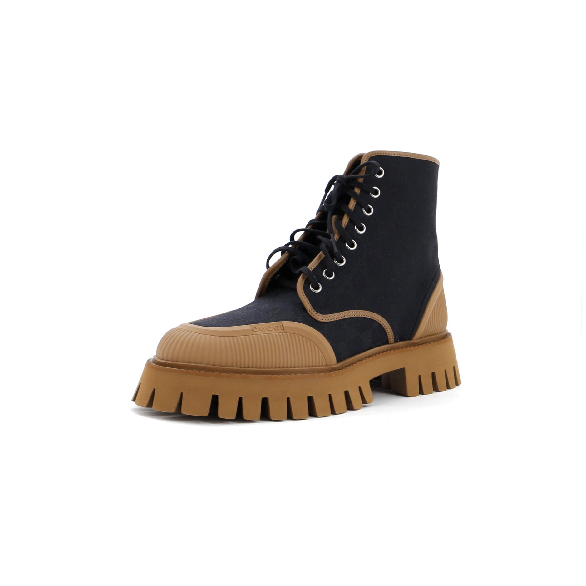 Men's Zipped Lace Up Hiking Boots GG Canvas