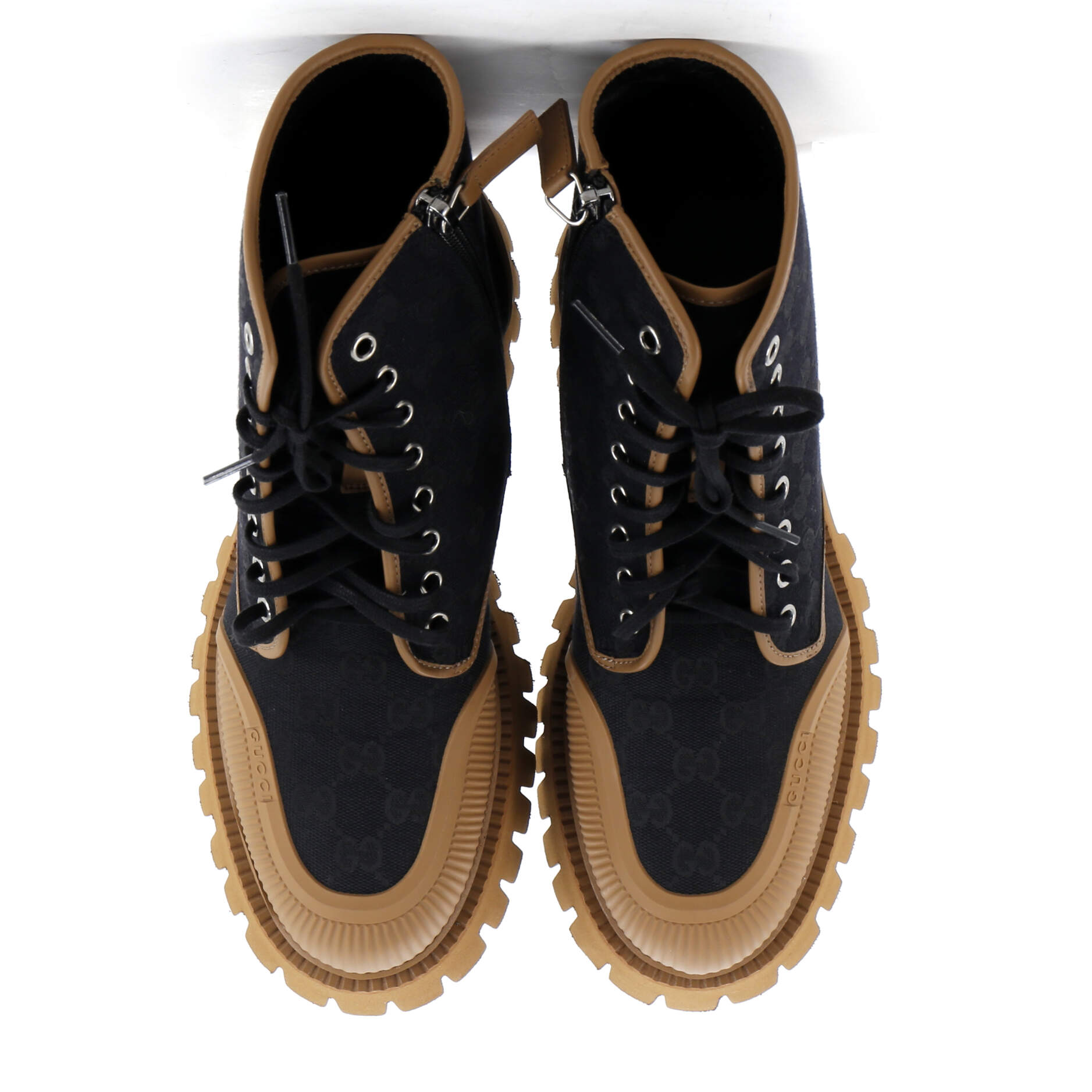 Men's Zipped Lace Up Hiking Boots GG Canvas