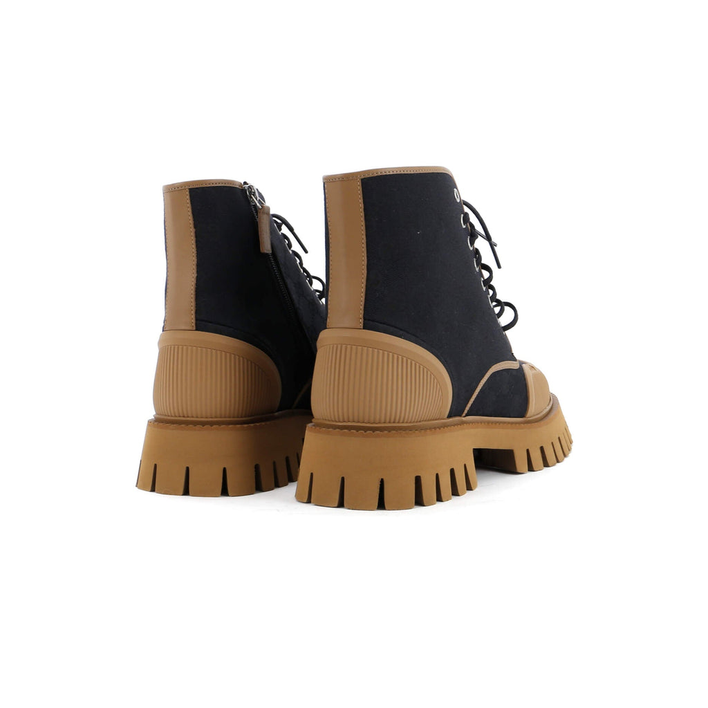 Men's Zipped Lace Up Hiking Boots GG Canvas