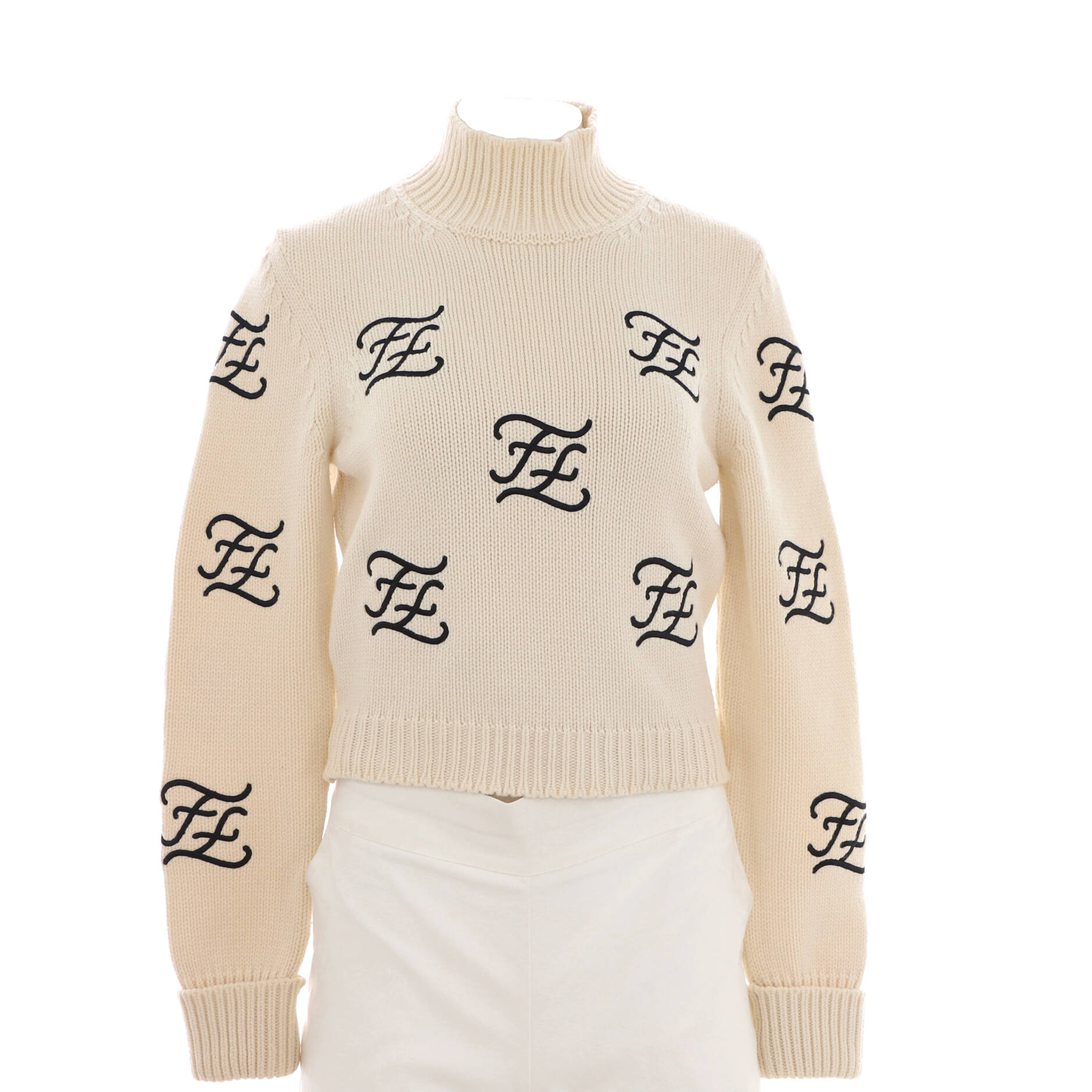 Women's Karligraphy Turtleneck Sweater Wool and Cashmere Blend