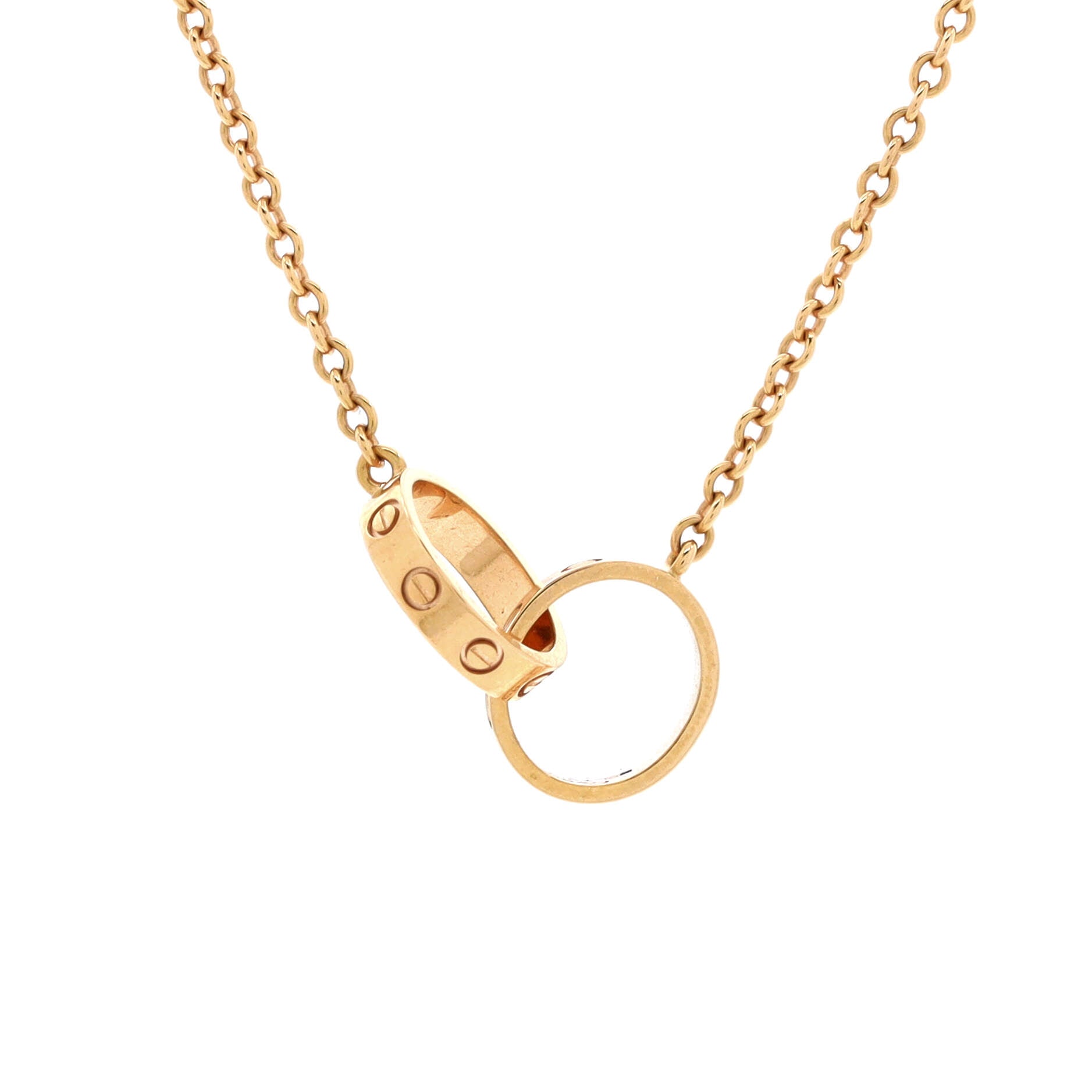 Love Interlocking Necklace 18K Rose Gold