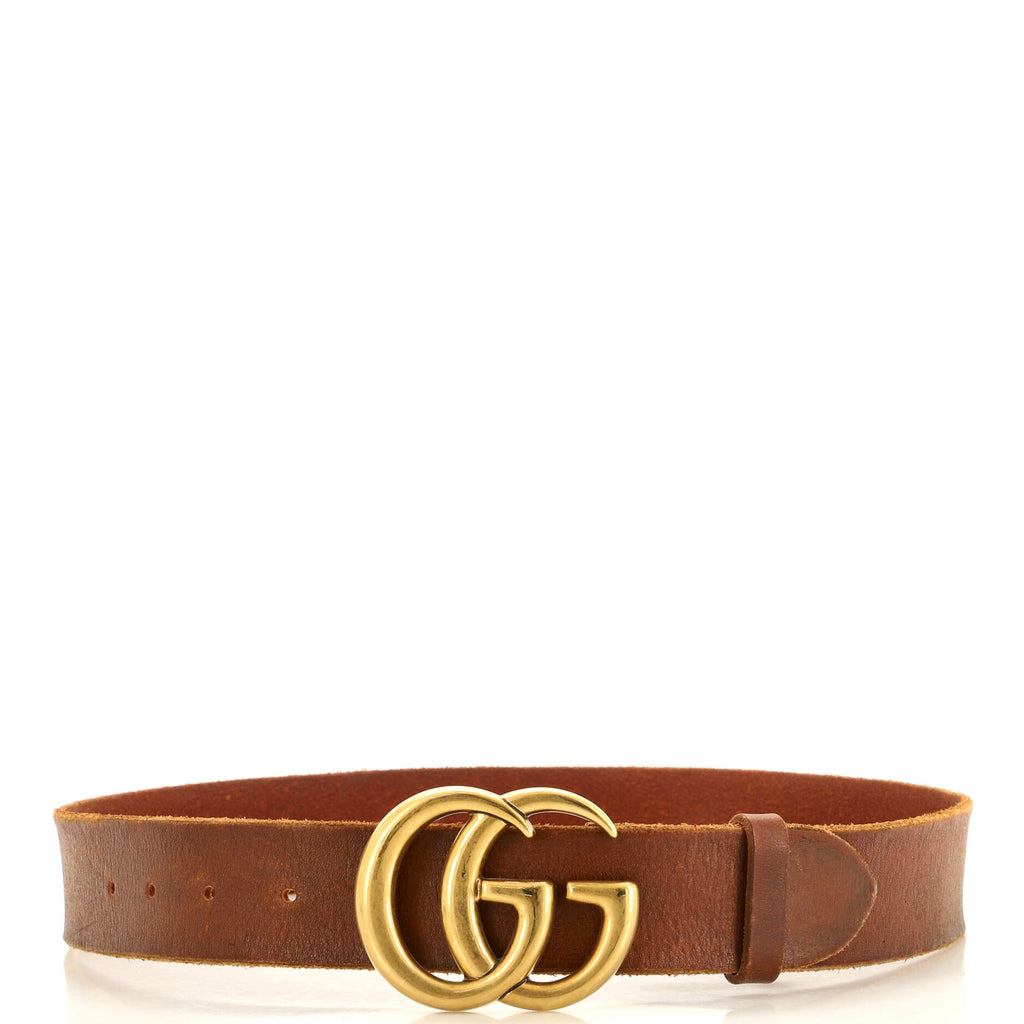GG Marmont Belt Embossed Leather Wide 80