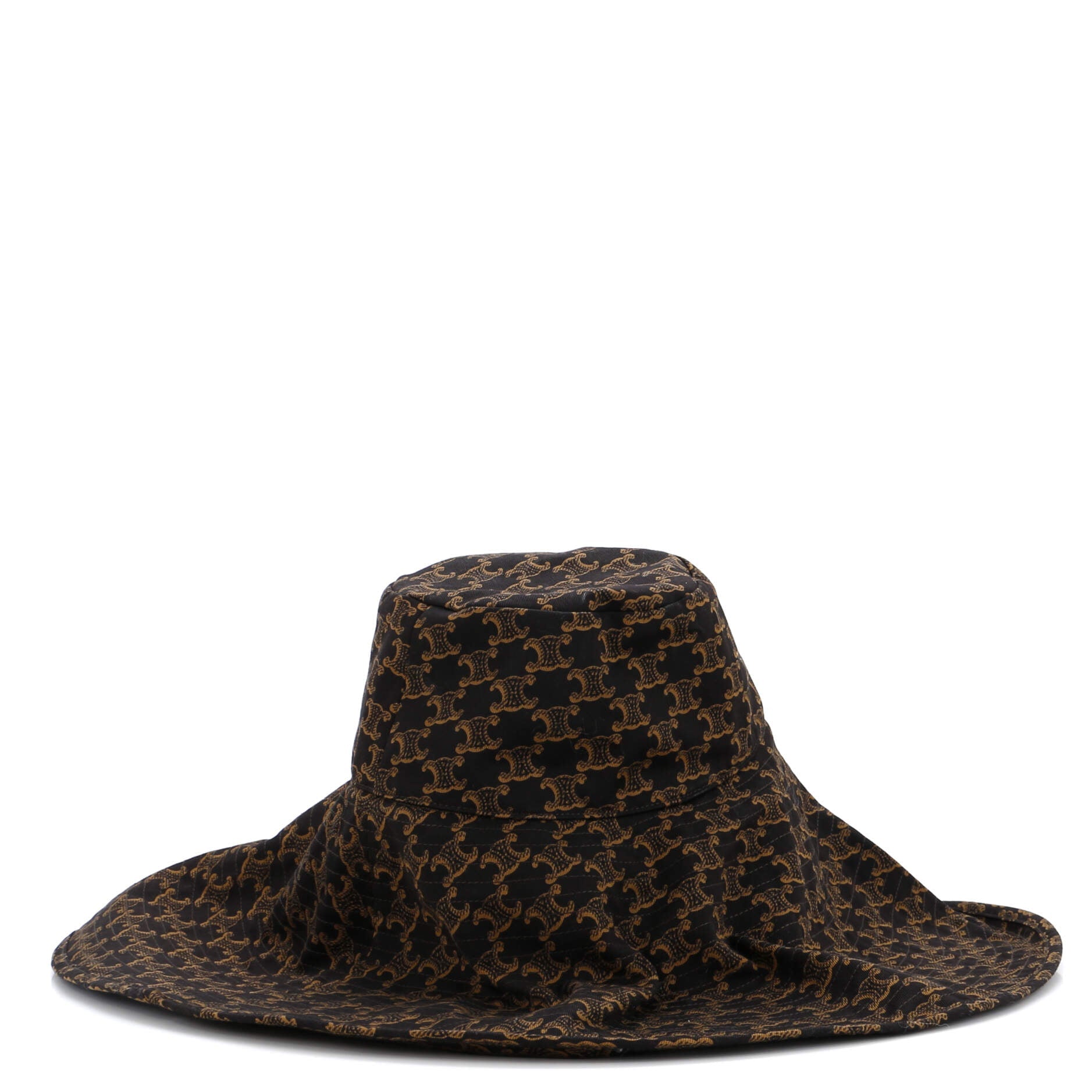 Triomphe Oversized Brim Bucket Hat Triomphe Cotton