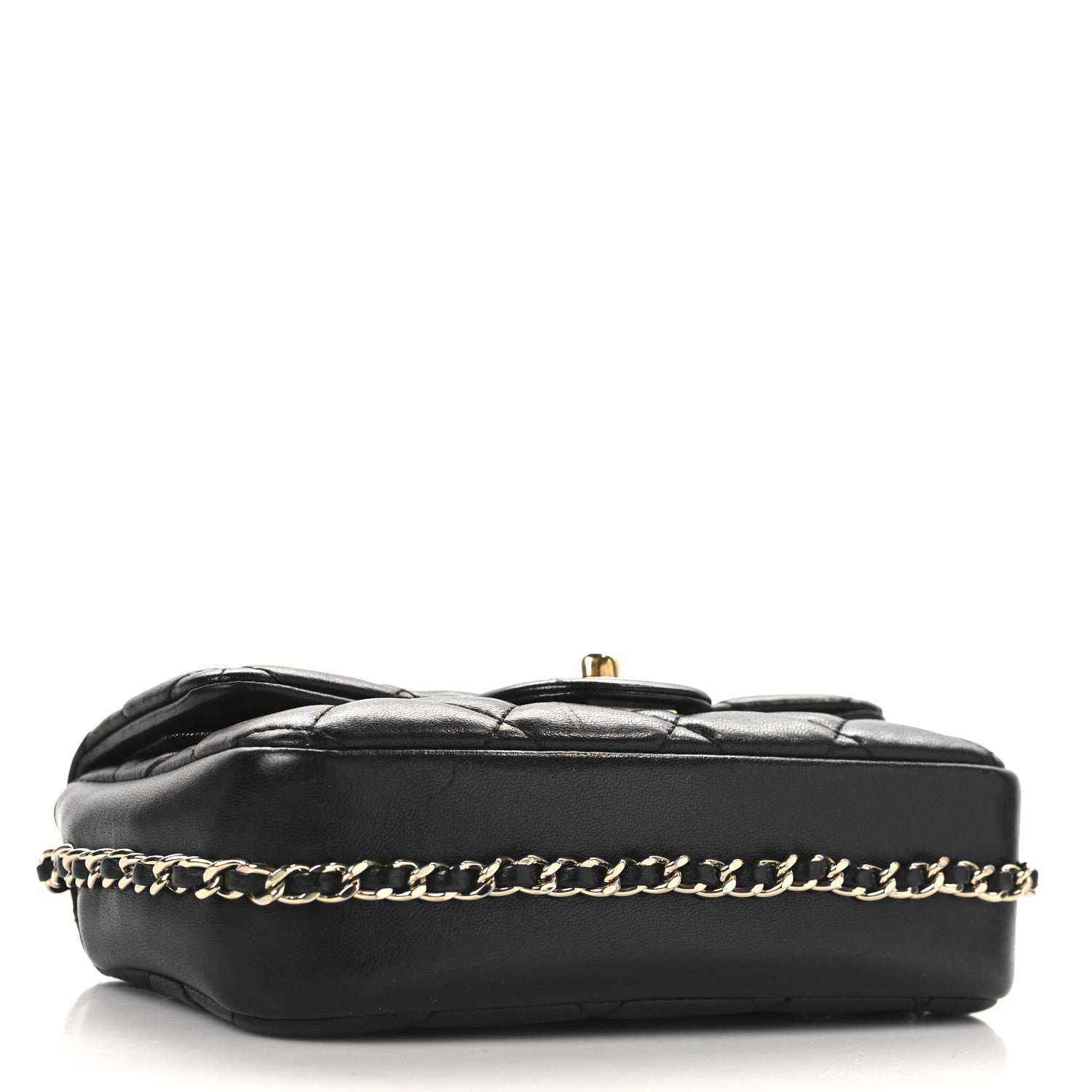 Lambskin Quilted Small My Precious Flap Black