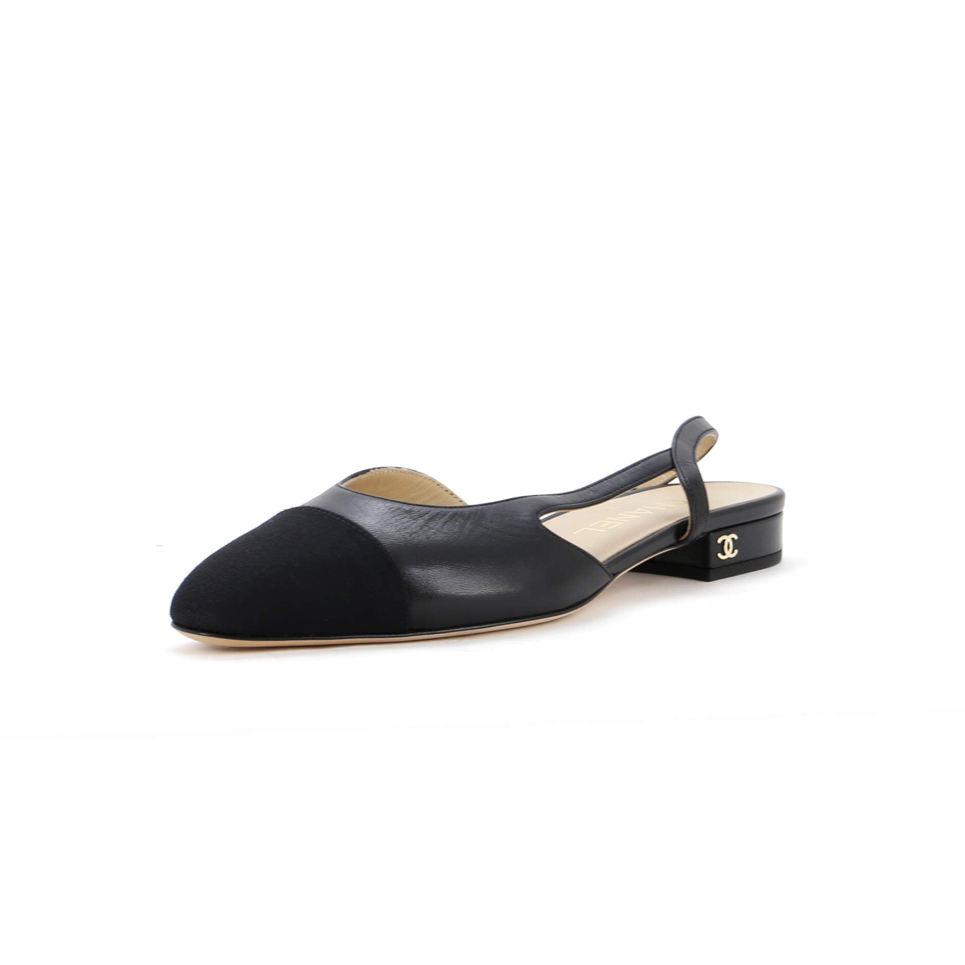 Women's Cap Toe CC Slingback Flats Leather