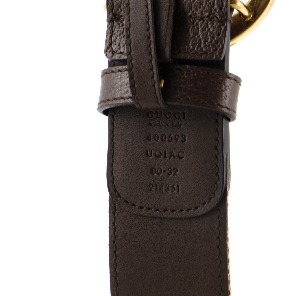 GG Marmont Belt Jumbo GG Canvas and Leather Wide 80