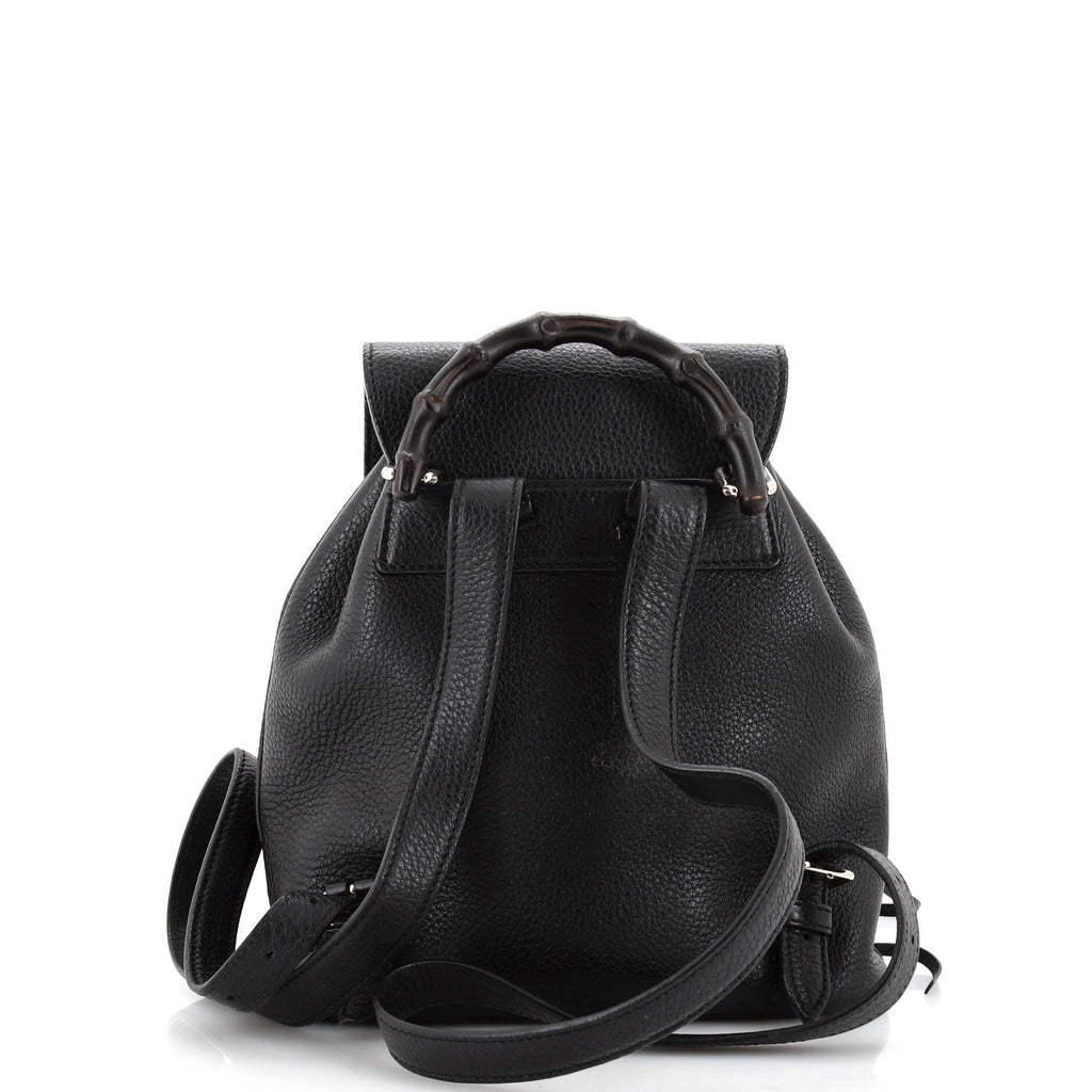 Bamboo Tassel Backpack Leather Mini