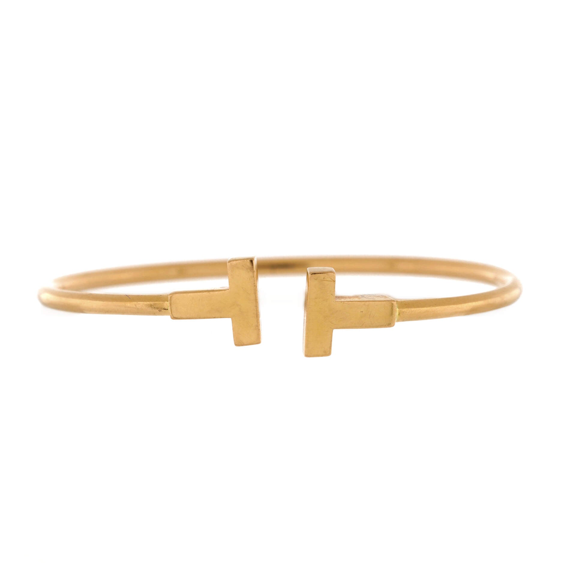T Wire Bracelet 18K Rose Gold Narrow