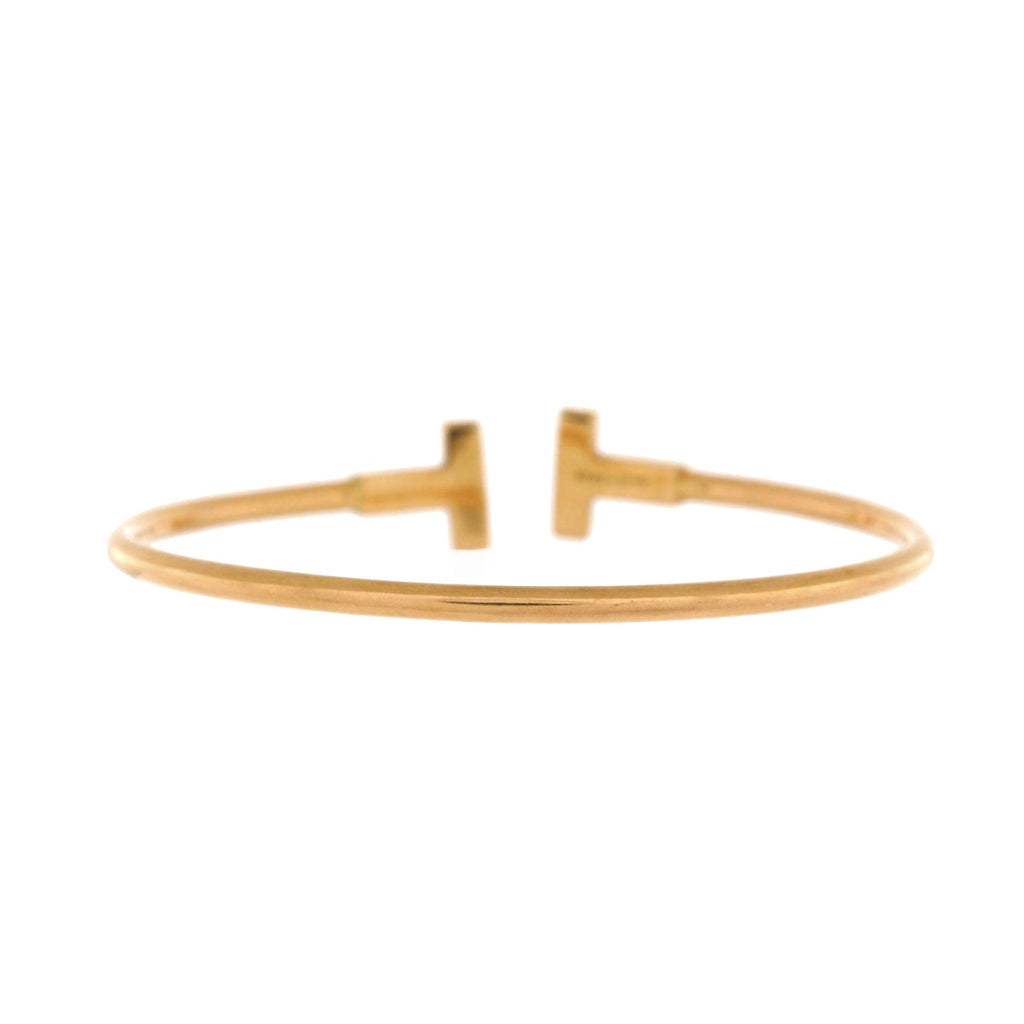 T Wire Bracelet 18K Rose Gold Narrow