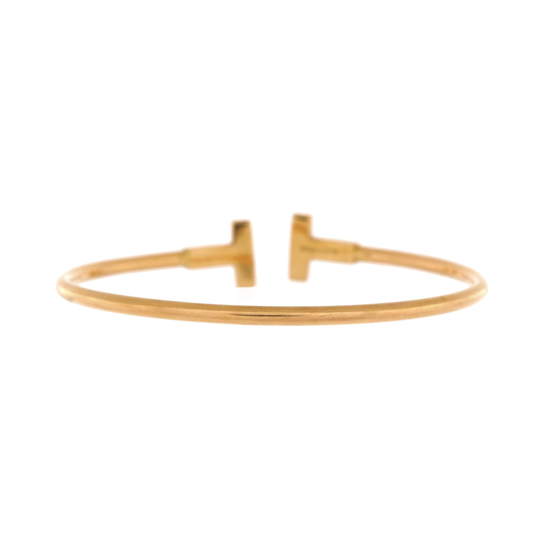 T Wire Bracelet 18K Rose Gold Narrow