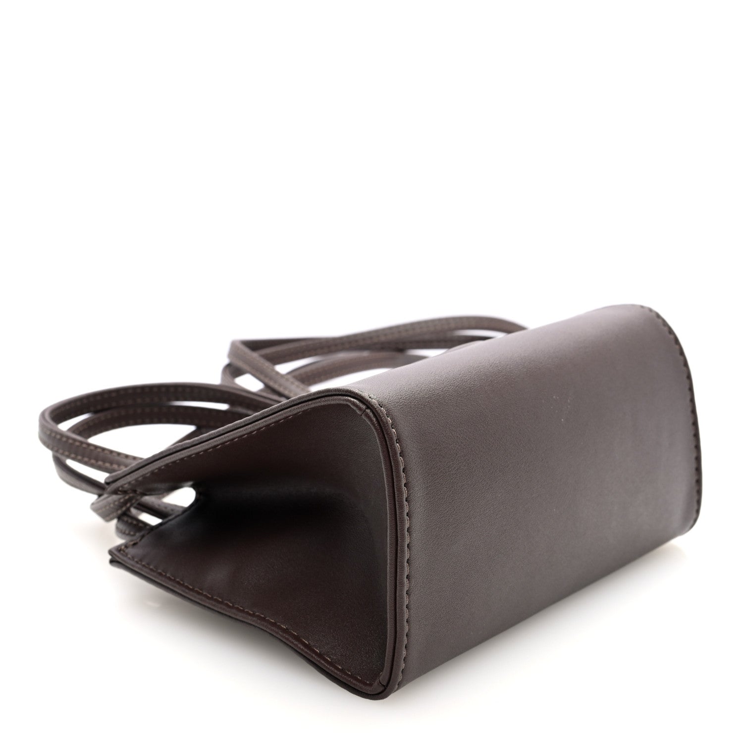 Vegan Leather Small Shopping Bag Chocolate